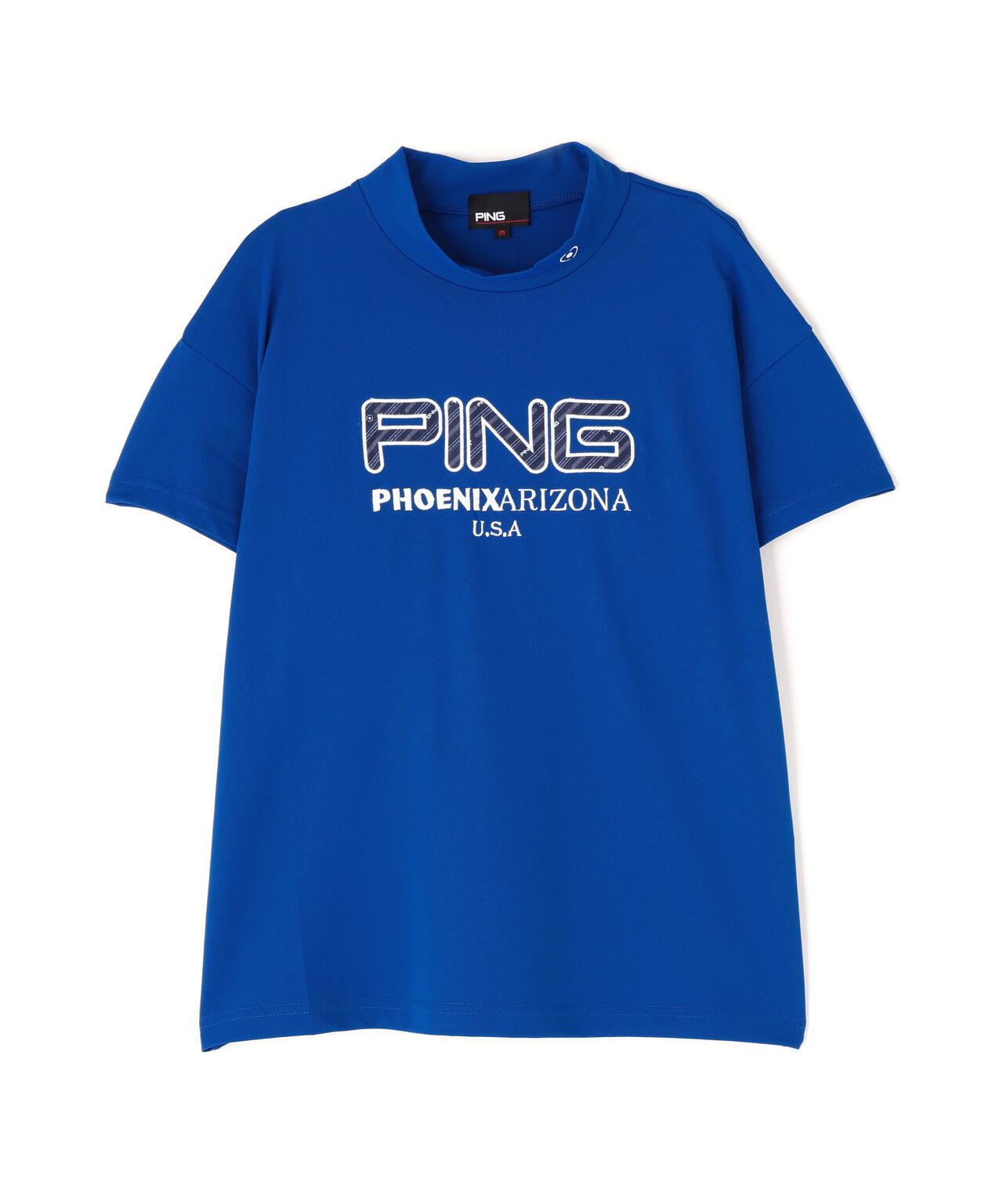 【PING APPAREL】アップリケ半袖ハイネックシャツ <NATIVE> (LADIES)