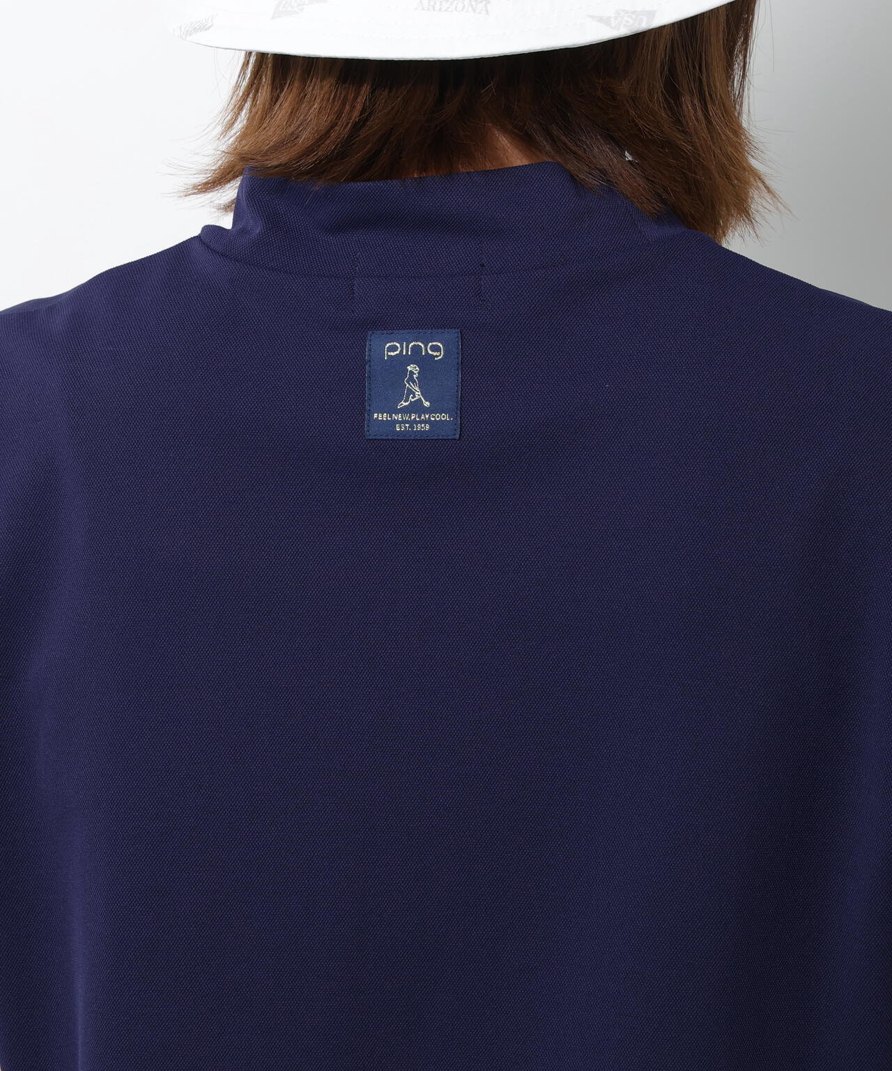 【PING APPAREL】アップリケ半袖ハイネックシャツ <NATIVE> (LADIES)