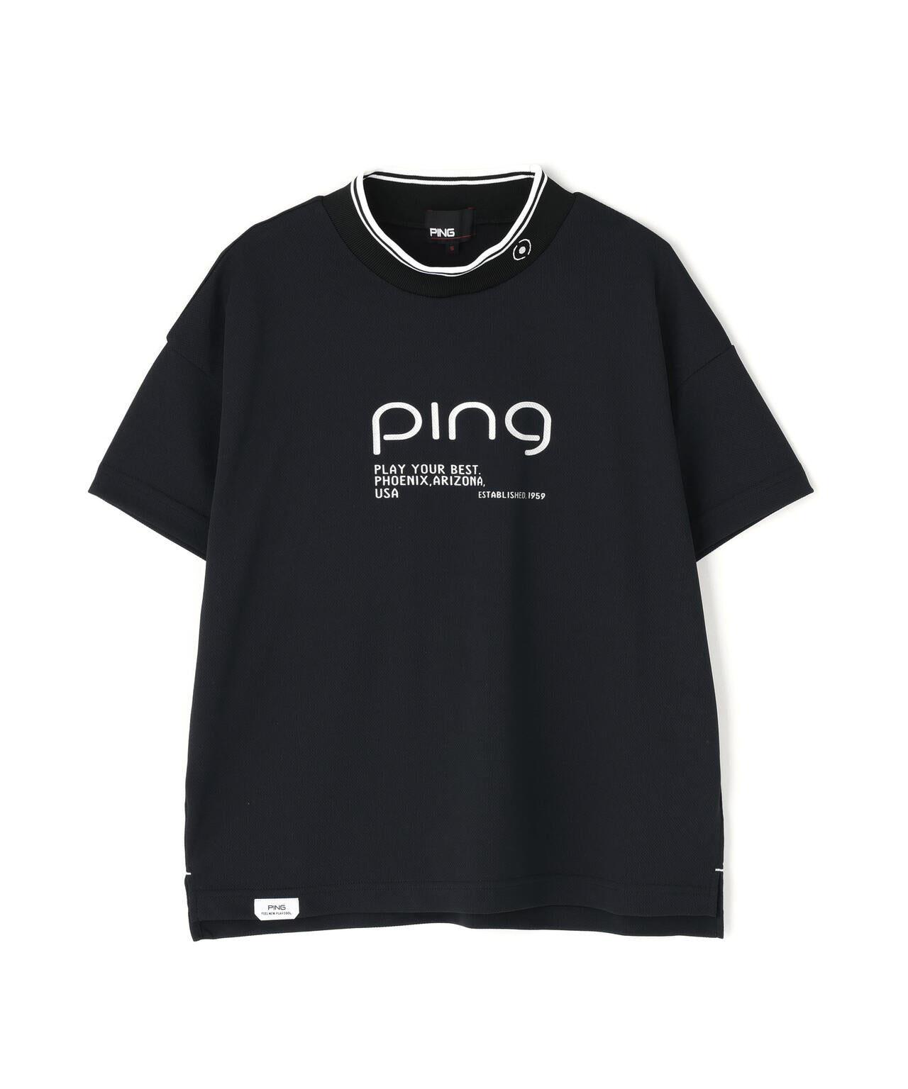 【PING APPAREL】変形カノコ半袖ハイネックカットソー <PERFORMANCE> (LADIES)