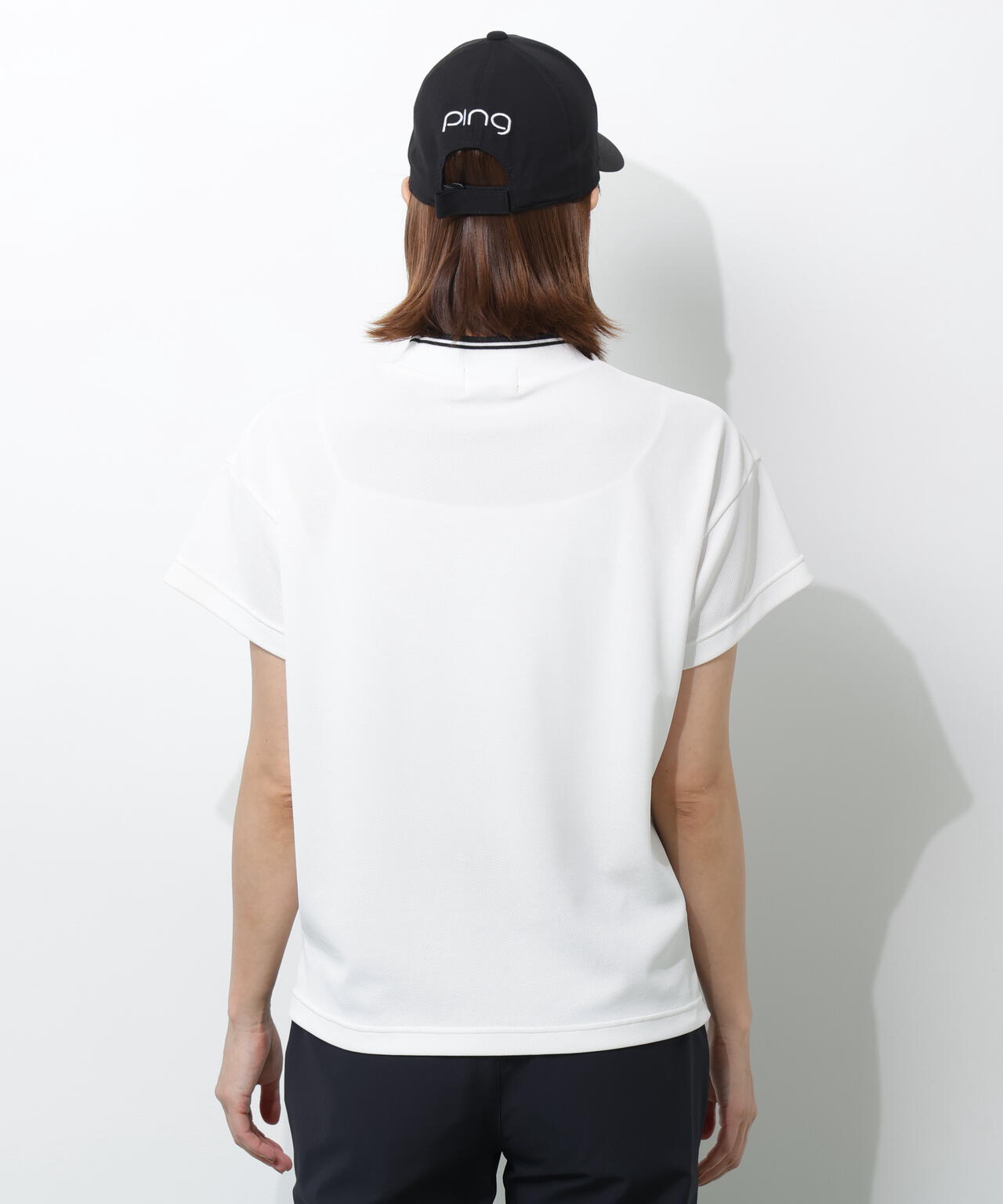 【PING APPAREL】変形カノコ半袖ハイネックカットソー <PERFORMANCE> (LADIES)