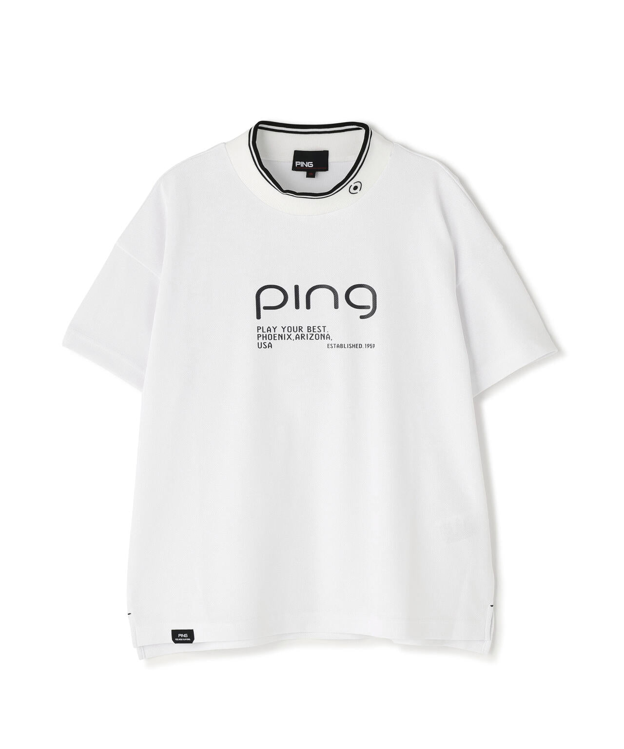 【PING APPAREL】変形カノコ半袖ハイネックカットソー <PERFORMANCE> (LADIES)