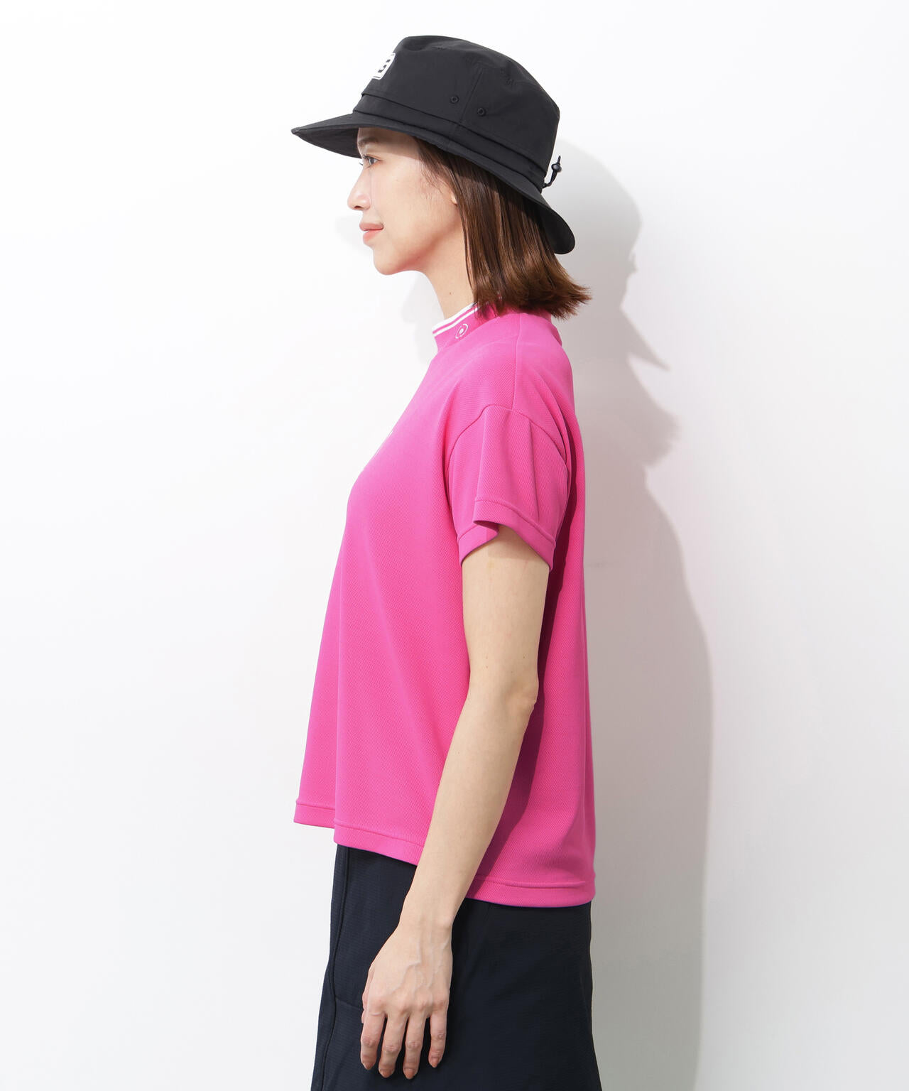 【PING APPAREL】変形カノコ半袖ハイネックカットソー <PERFORMANCE> (LADIES)