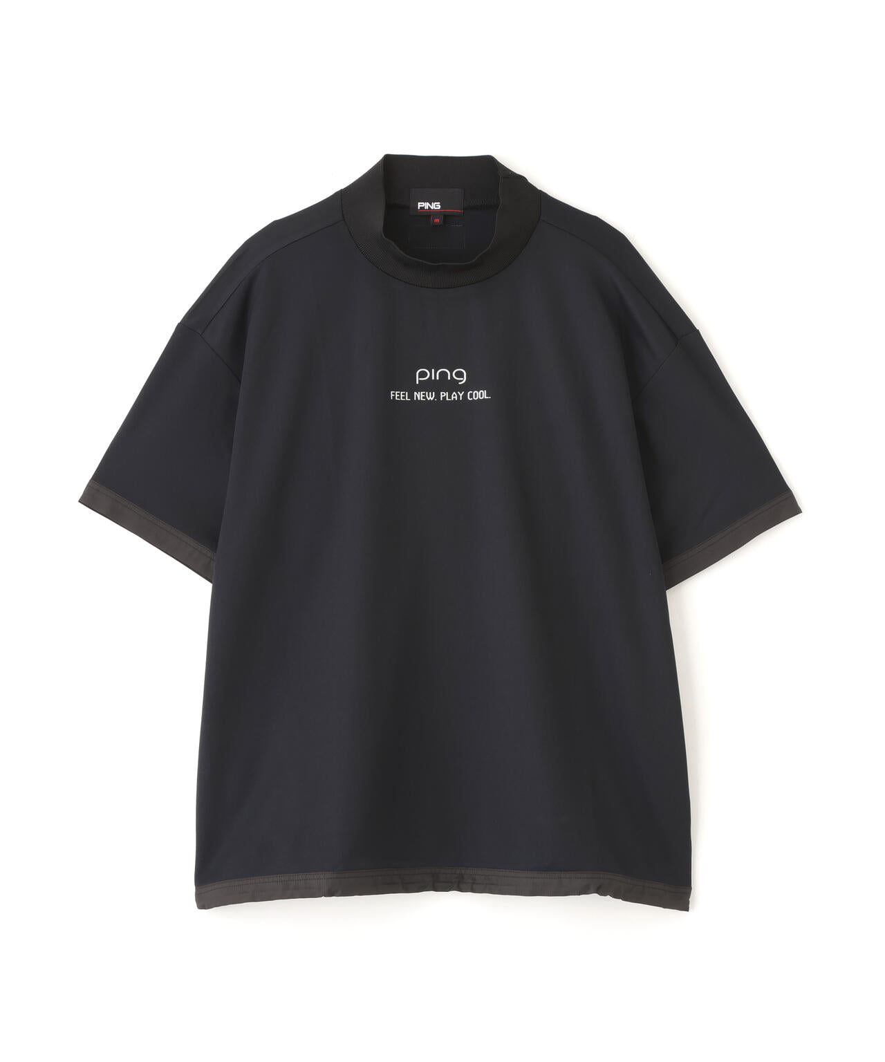 【PING APPAREL】サンベール×クールフローカノコ半袖ハイネックシャツ <GOLD> (LADIES)