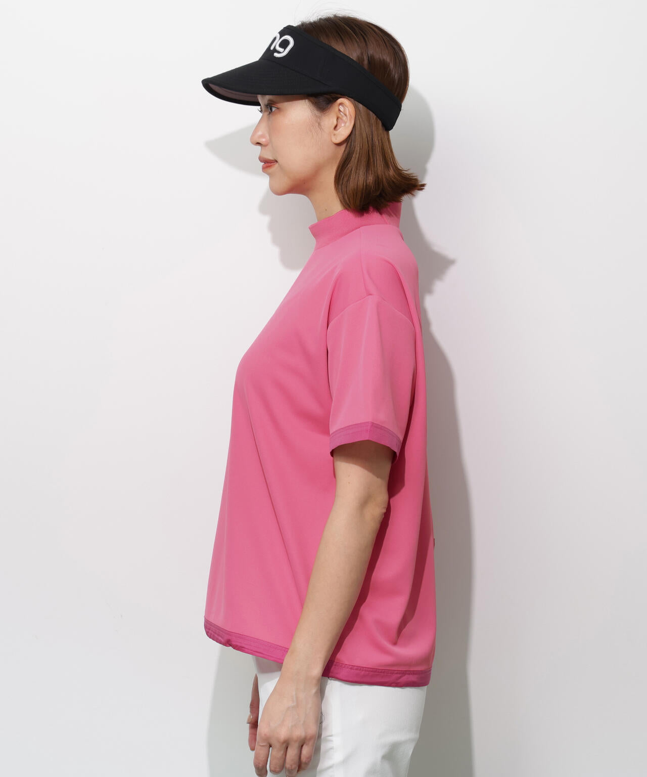 【PING APPAREL】サンベール×クールフローカノコ半袖ハイネックシャツ <GOLD> (LADIES)