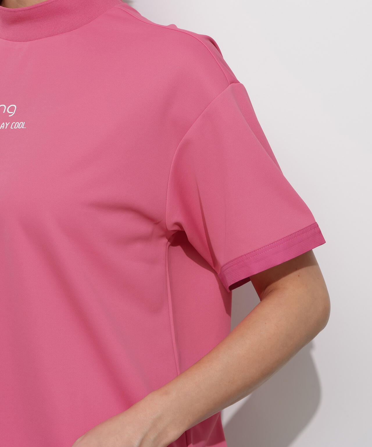 【PING APPAREL】サンベール×クールフローカノコ半袖ハイネックシャツ <GOLD> (LADIES)