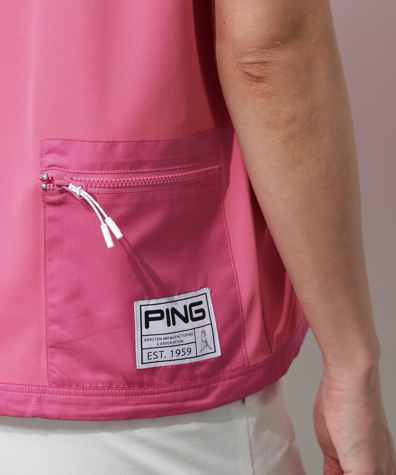【PING APPAREL】サンベール×クールフローカノコ半袖ハイネックシャツ <GOLD> (LADIES)