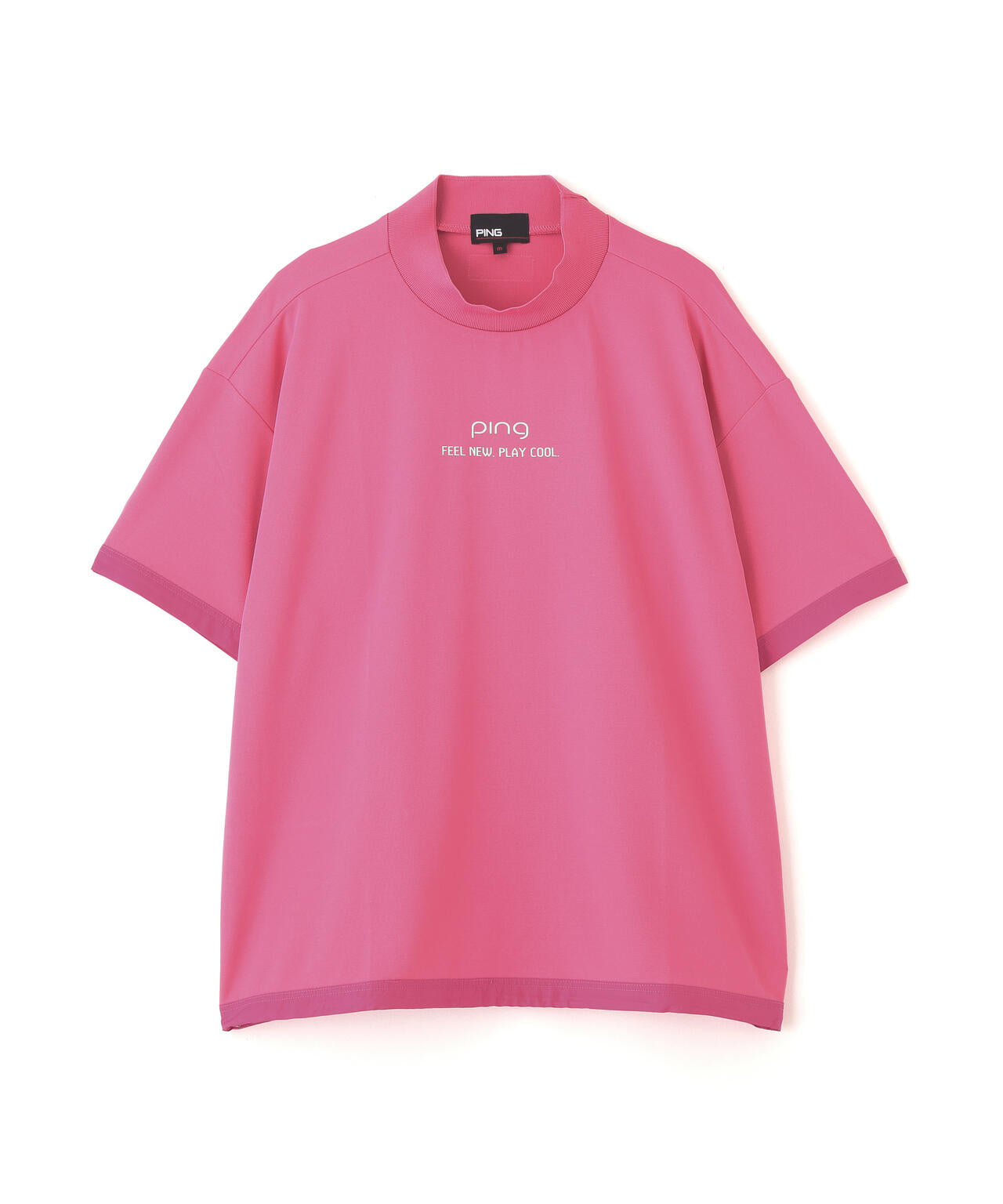【PING APPAREL】サンベール×クールフローカノコ半袖ハイネックシャツ <GOLD> (LADIES)