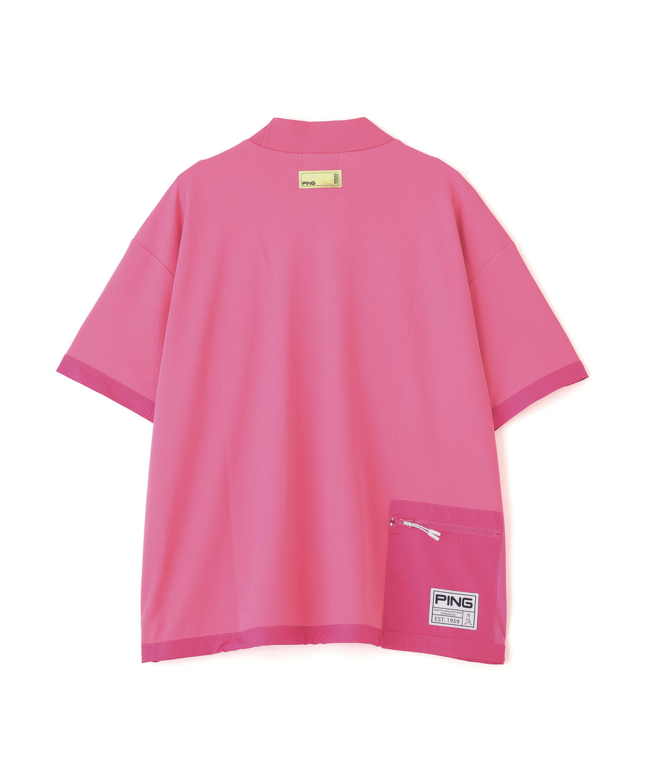 【PING APPAREL】サンベール×クールフローカノコ半袖ハイネックシャツ <GOLD> (LADIES)