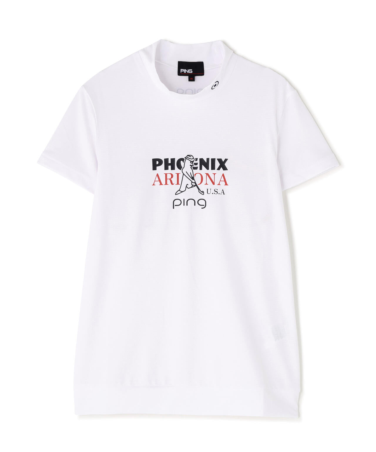 【PING APPAREL】SNAPTEXカノコインレーMr.PINGプリント半袖ハイネックカットソー <NATIVE> (LADIES)