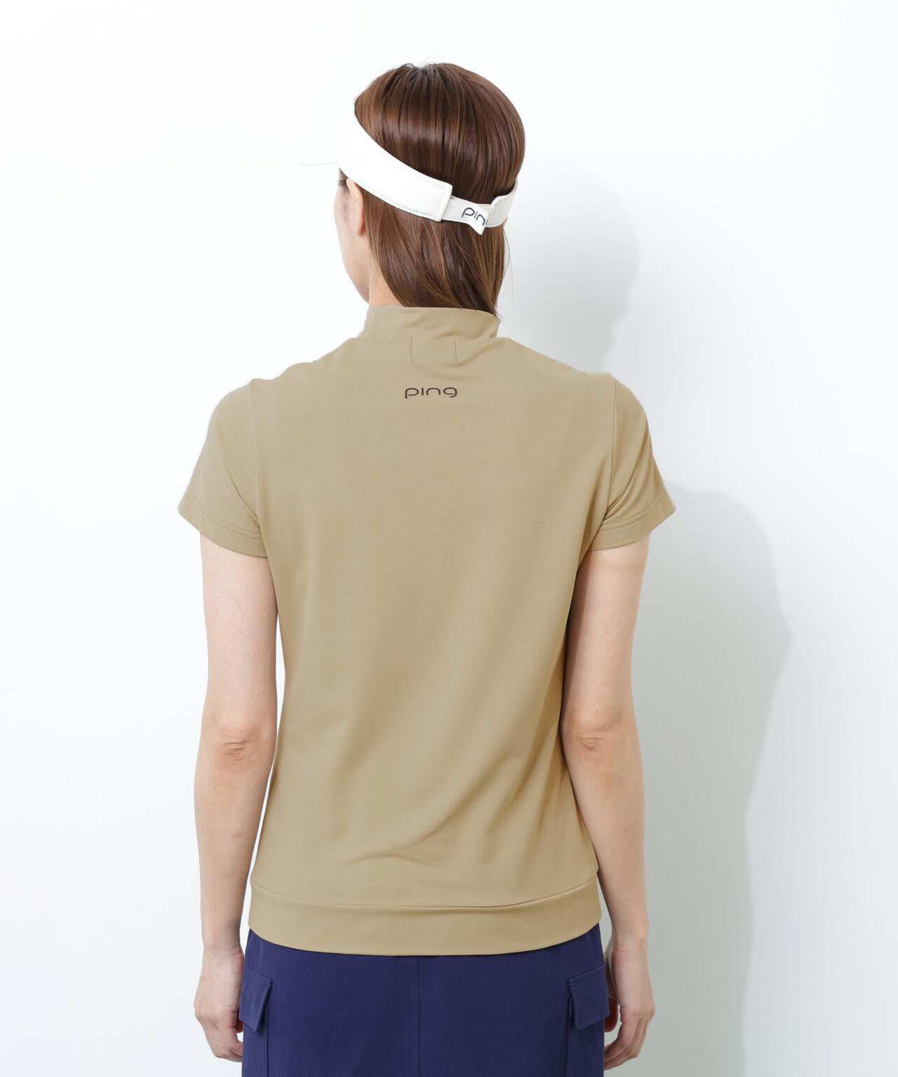 【PING APPAREL】SNAPTEXカノコインレーMr.PINGプリント半袖ハイネックカットソー <NATIVE> (LADIES)