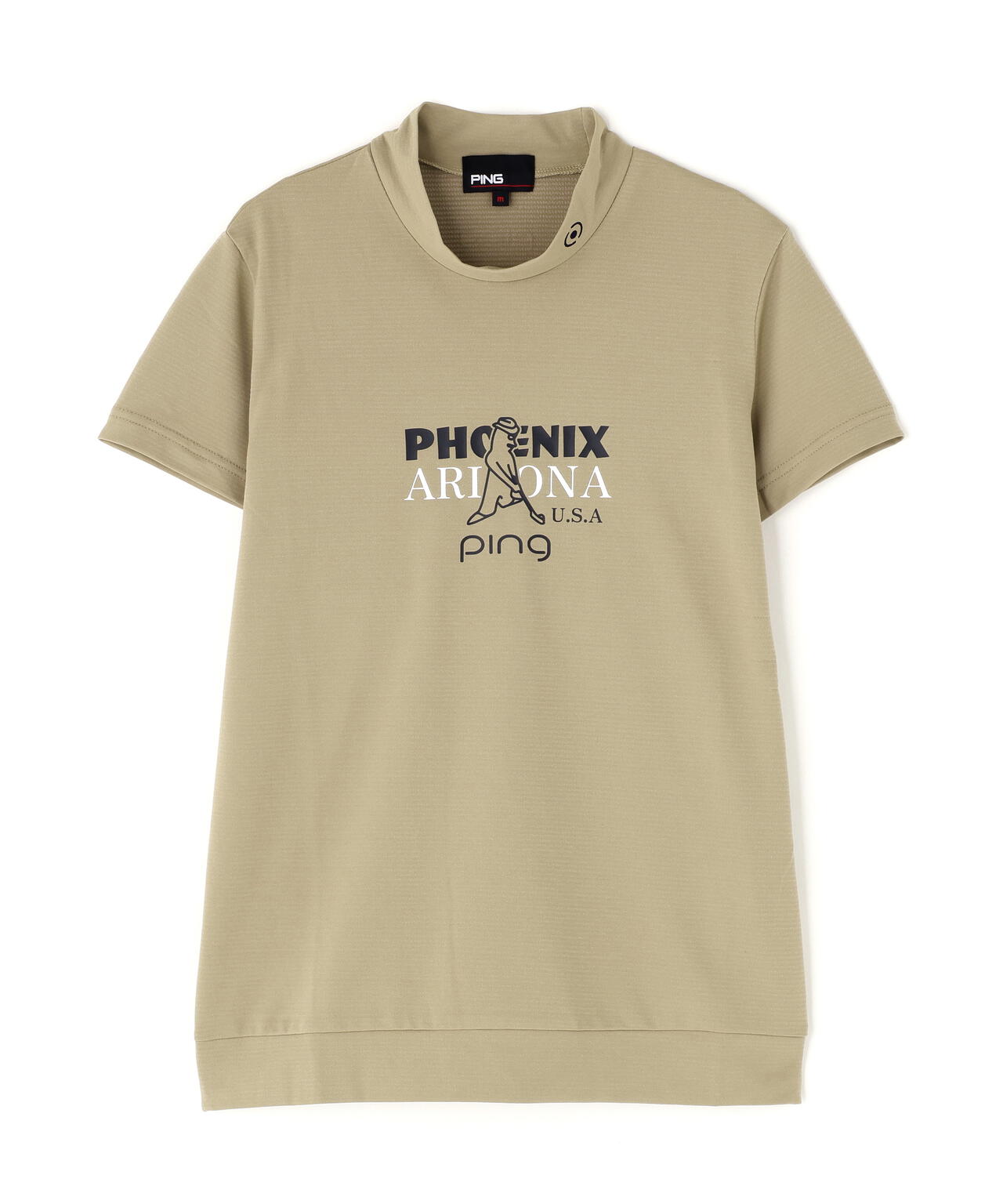 【PING APPAREL】SNAPTEXカノコインレーMr.PINGプリント半袖ハイネックカットソー <NATIVE> (LADIES)