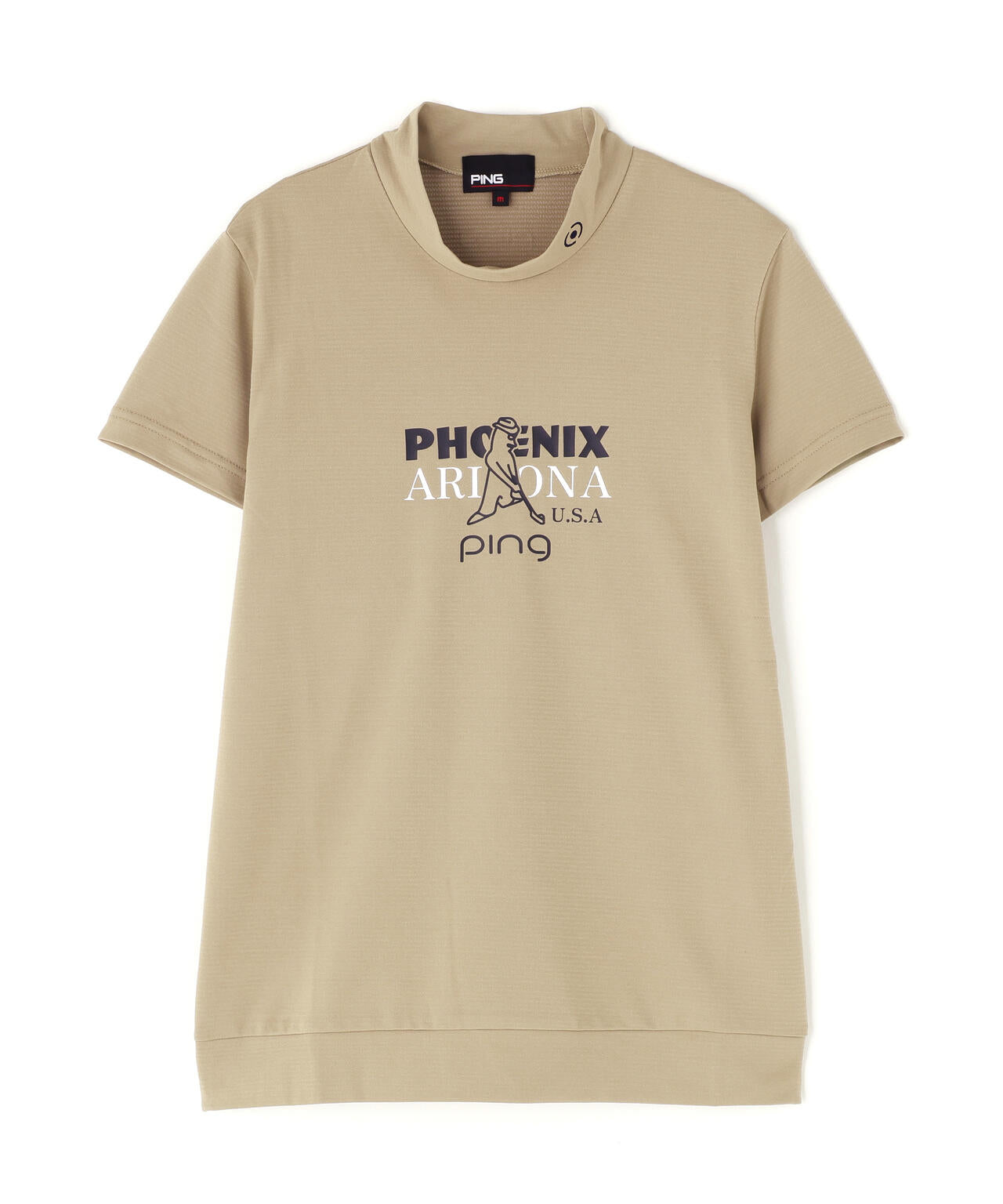 【PING APPAREL】SNAPTEXカノコインレーMr.PINGプリント半袖ハイネックカットソー <NATIVE> (LADIES)