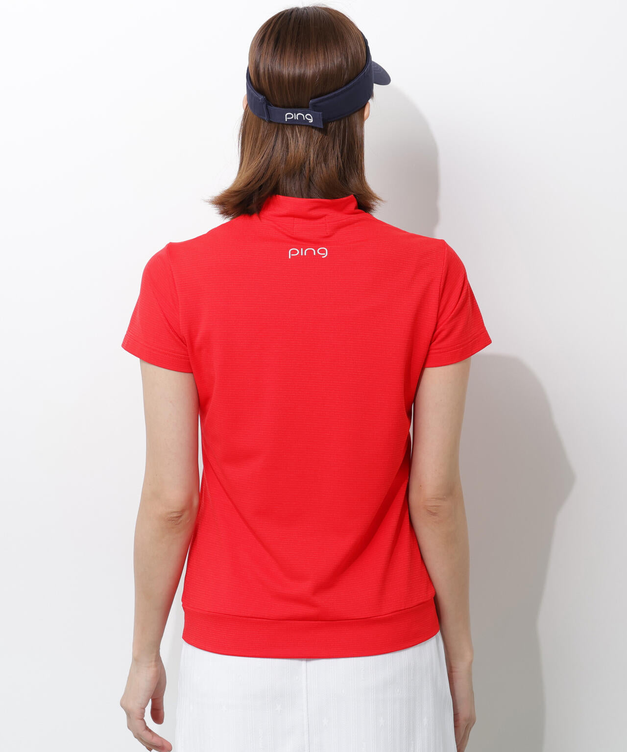 【PING APPAREL】SNAPTEXカノコインレーMr.PINGプリント半袖ハイネックカットソー <NATIVE> (LADIES)