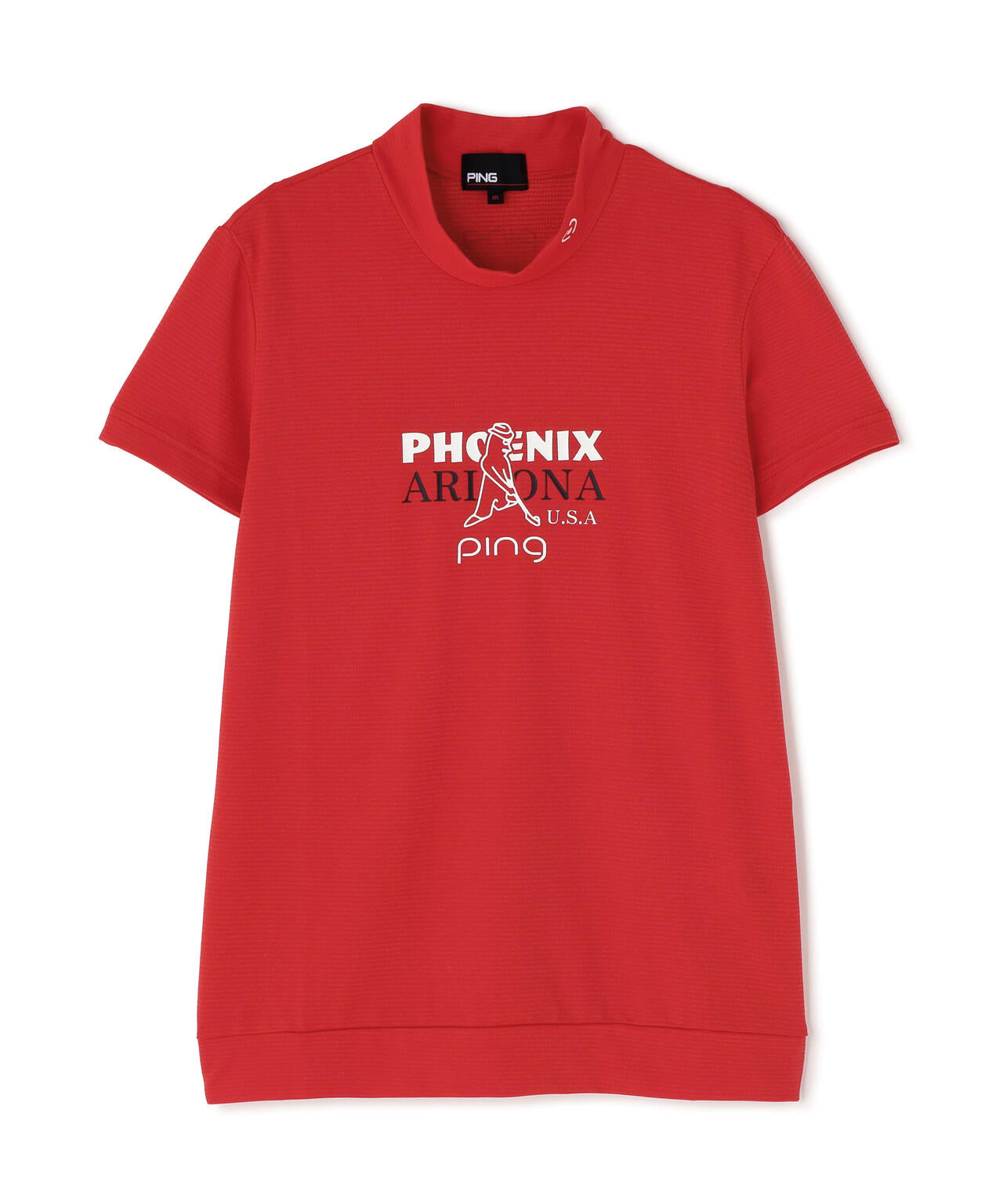 【PING APPAREL】SNAPTEXカノコインレーMr.PINGプリント半袖ハイネックカットソー <NATIVE> (LADIES)