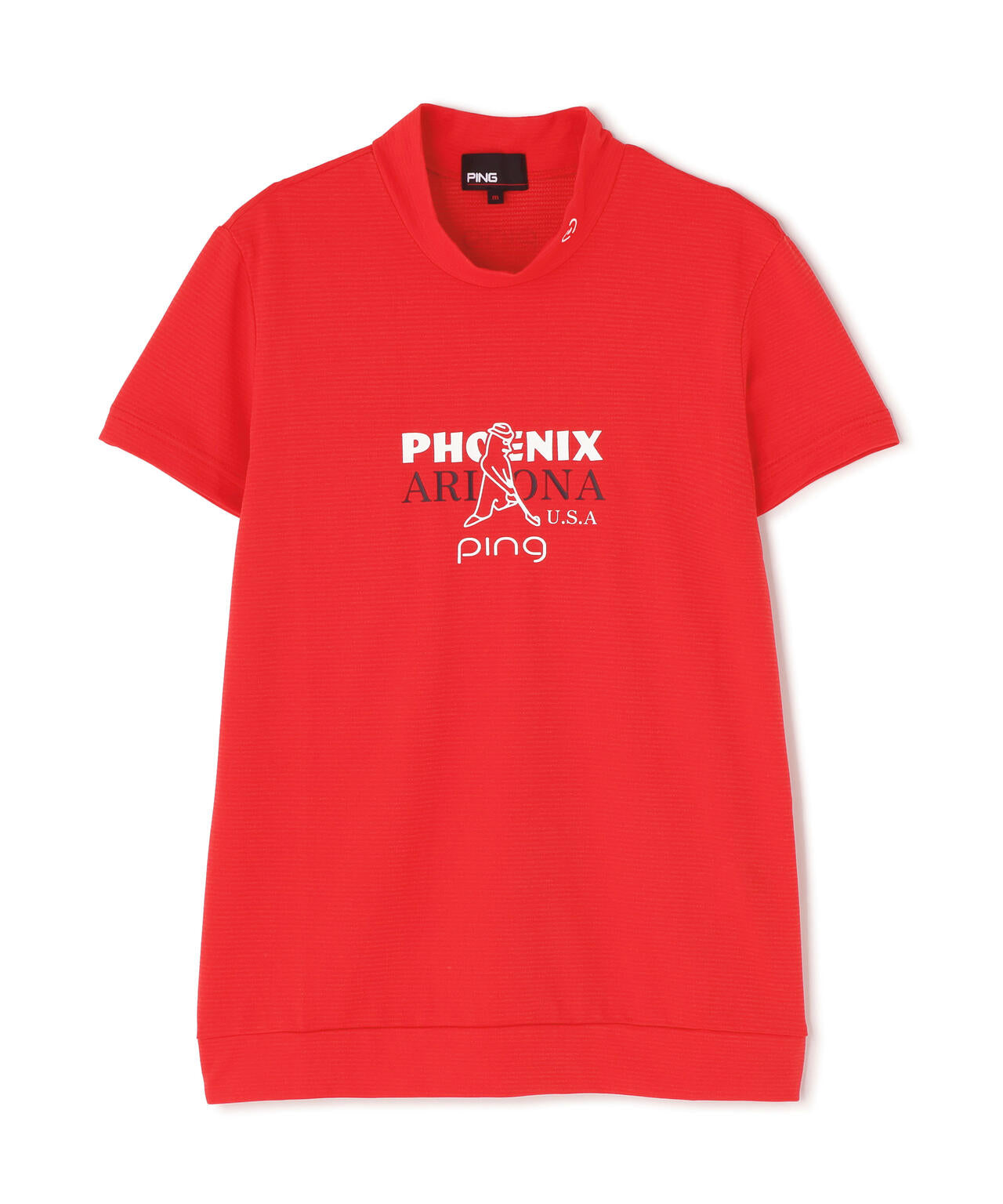 【PING APPAREL】SNAPTEXカノコインレーMr.PINGプリント半袖ハイネックカットソー <NATIVE> (LADIES)