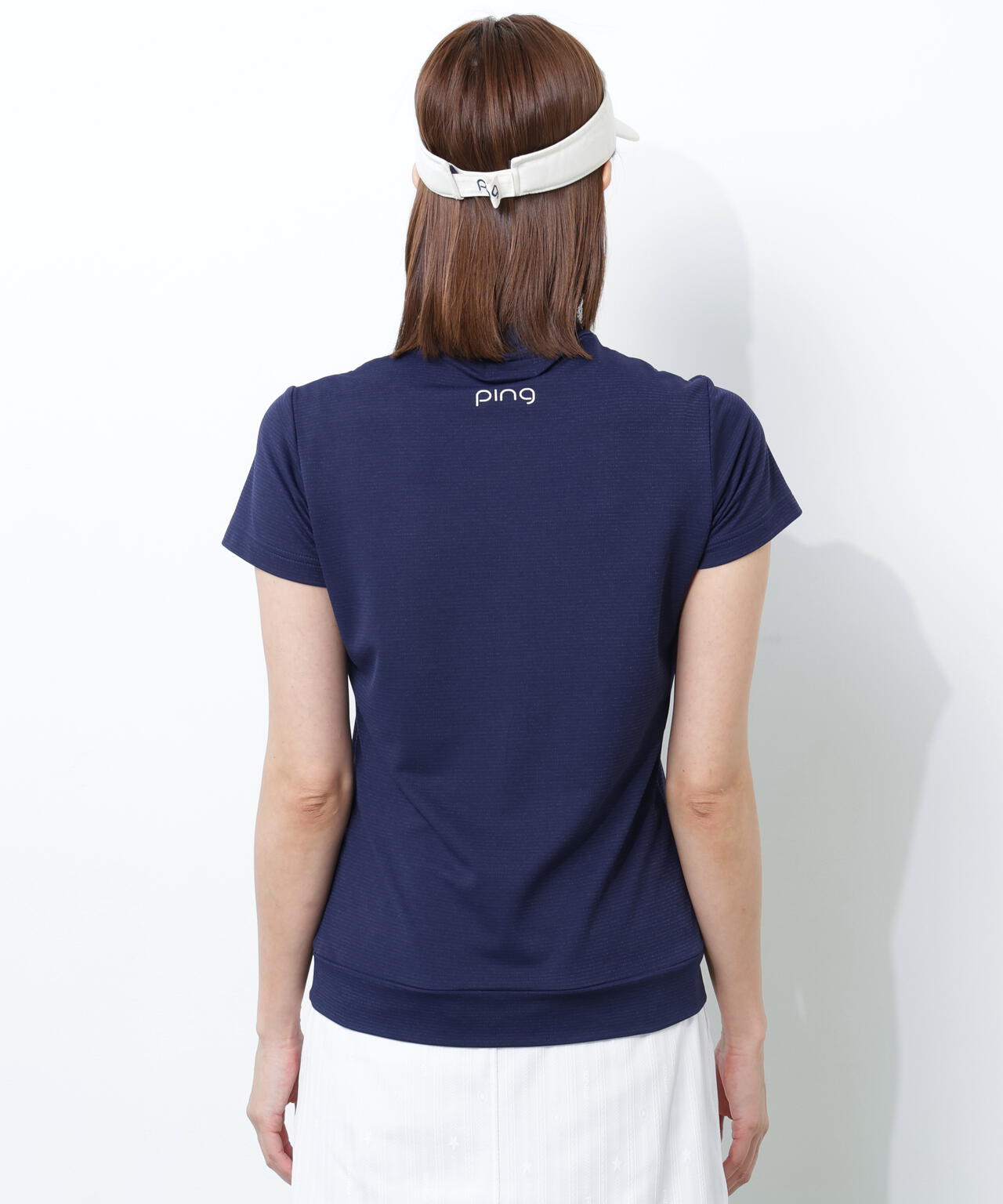 【PING APPAREL】SNAPTEXカノコインレーMr.PINGプリント半袖ハイネックカットソー <NATIVE> (LADIES)