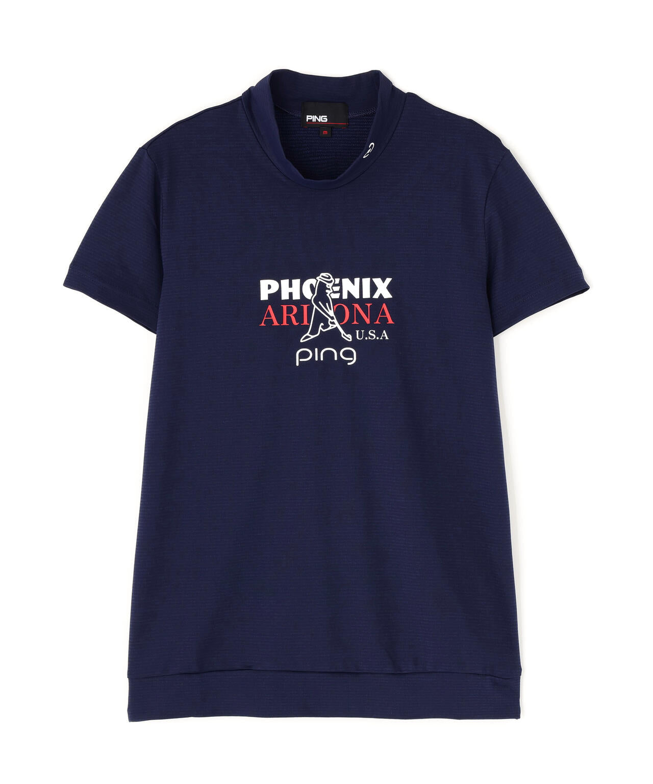 【PING APPAREL】SNAPTEXカノコインレーMr.PINGプリント半袖ハイネックカットソー <NATIVE> (LADIES)