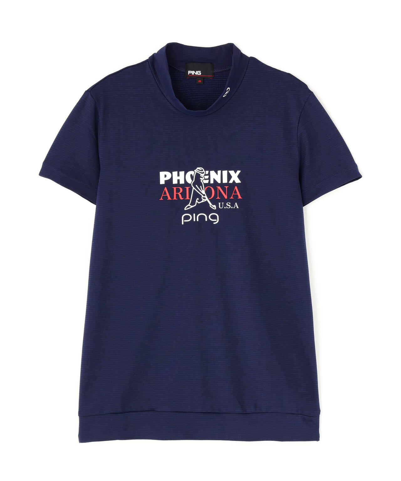 【PING APPAREL】SNAPTEXカノコインレーMr.PINGプリント半袖ハイネックカットソー <NATIVE> (LADIES)