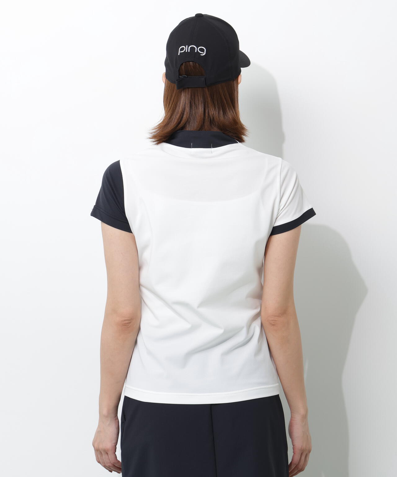 【PING APPAREL】クイックドライバイカラー半袖カノコハイネックカットソー <PERFORMANCE> (LADIES)