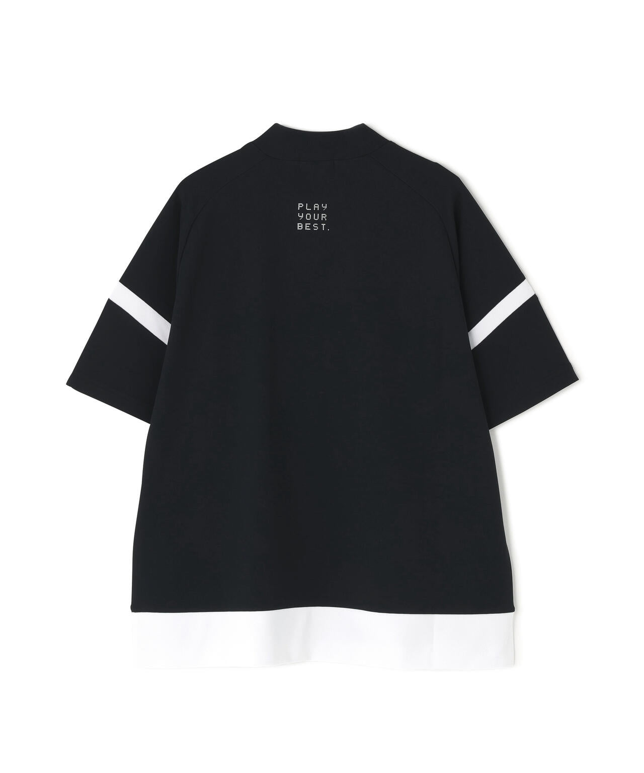 【PING APPAREL】レイブロックエコ配色切替半袖ハイネックシャツ <PERFORMANCE> (LADIES)