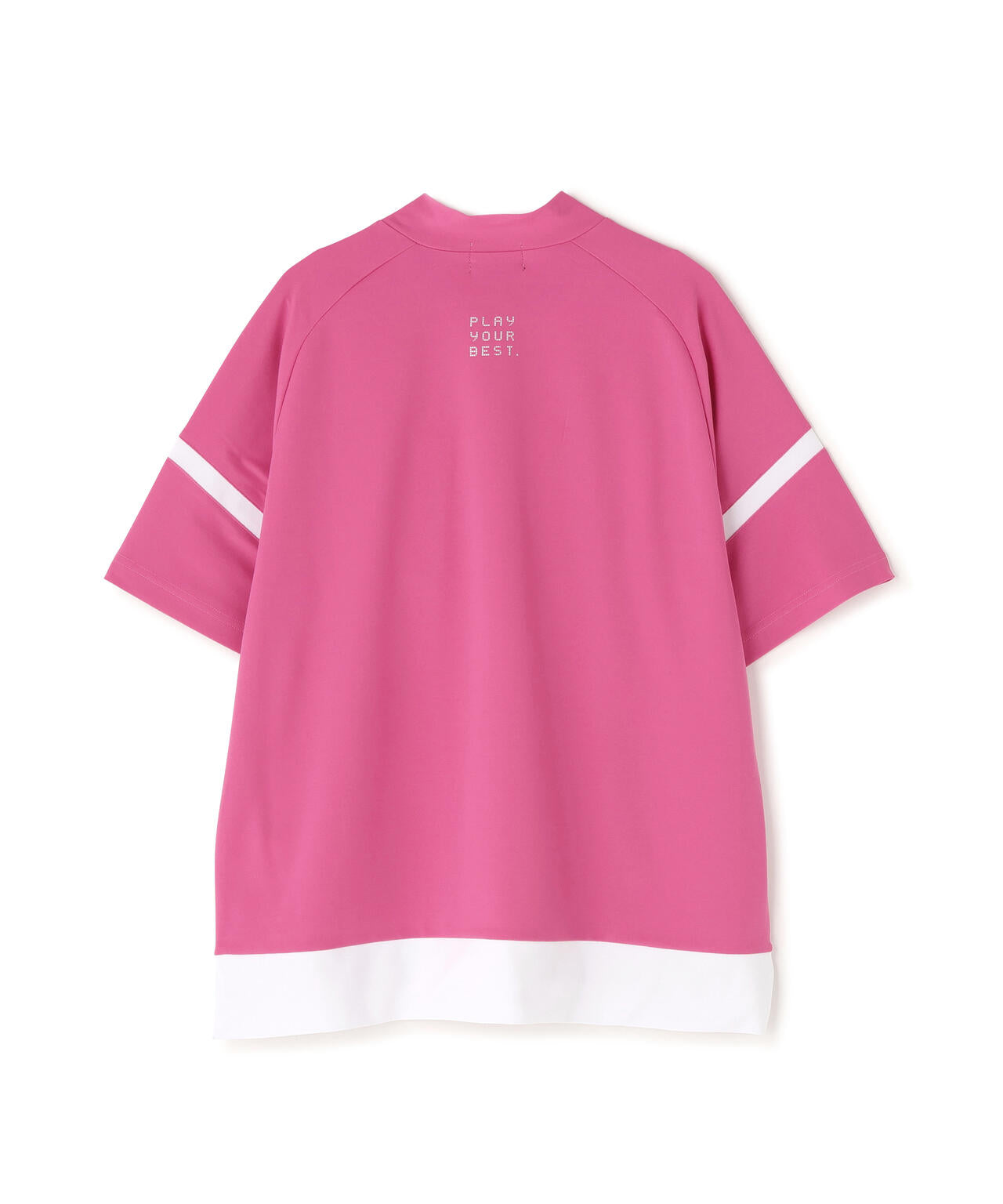【PING APPAREL】レイブロックエコ配色切替半袖ハイネックシャツ <PERFORMANCE> (LADIES)
