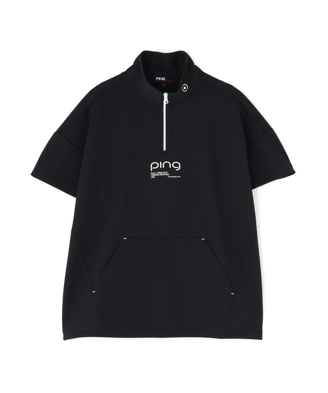 【PING APPAREL】PEサッカー半袖ハーフジップシャツ <PERFORMANCE> (LADIES)