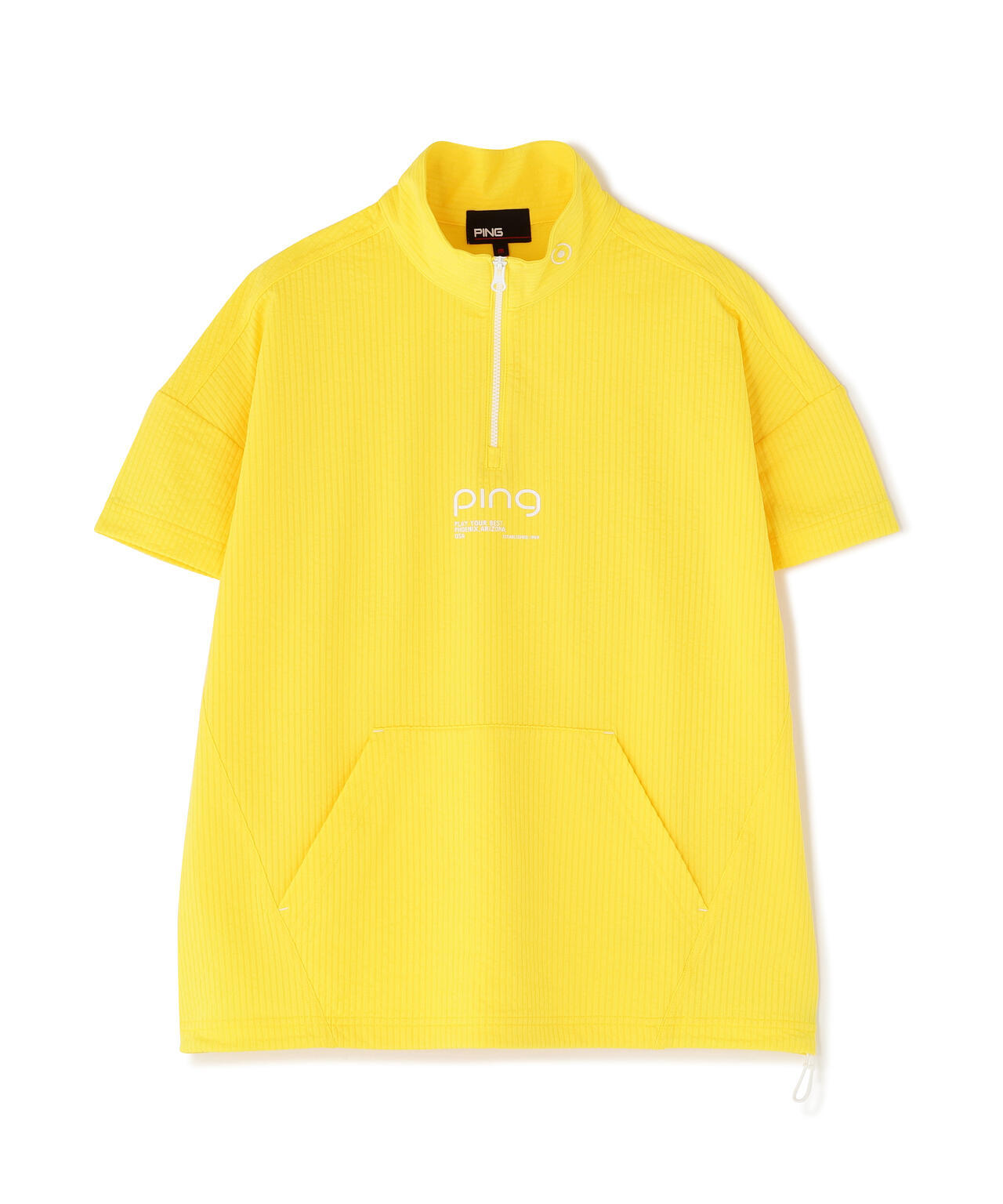 【PING APPAREL】PEサッカー半袖ハーフジップシャツ <PERFORMANCE> (LADIES)