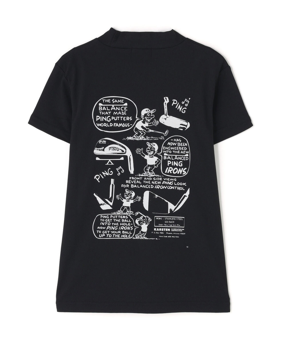 【PING APPAREL】【10カラーシリーズ】PEカノコ半袖ハイネックシャツ <NATIVE> (LADIES)