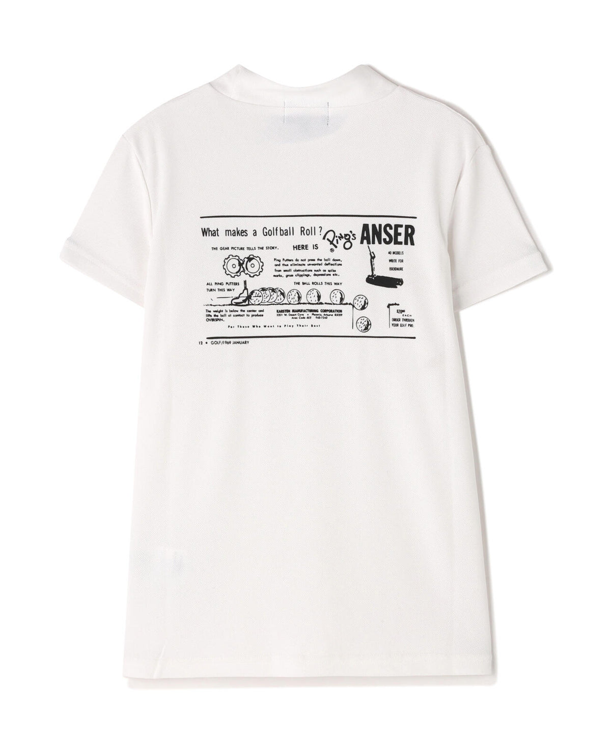 【PING APPAREL】【10カラーシリーズ】PEカノコ半袖ハイネックシャツ <NATIVE> (LADIES)