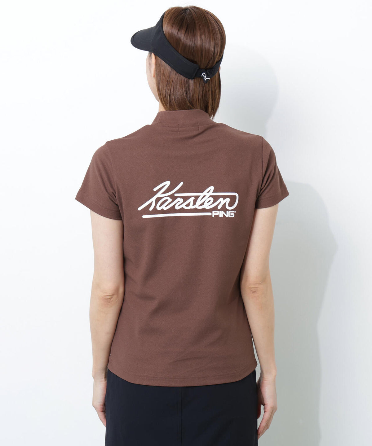 【PING APPAREL】【10カラーシリーズ】PEカノコ半袖ハイネックシャツ <NATIVE> (LADIES)
