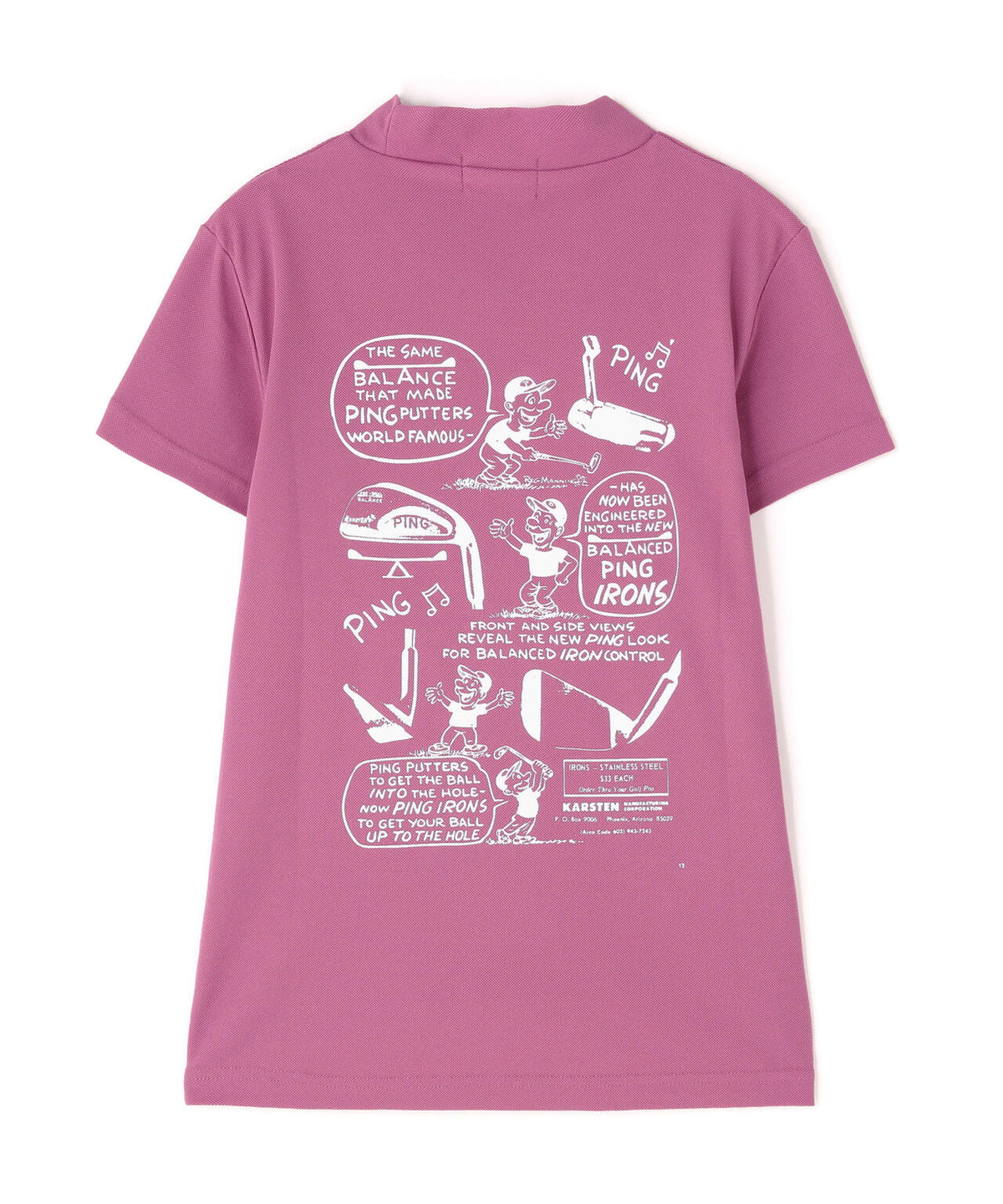 【PING APPAREL】【10カラーシリーズ】PEカノコ半袖ハイネックシャツ <NATIVE> (LADIES)