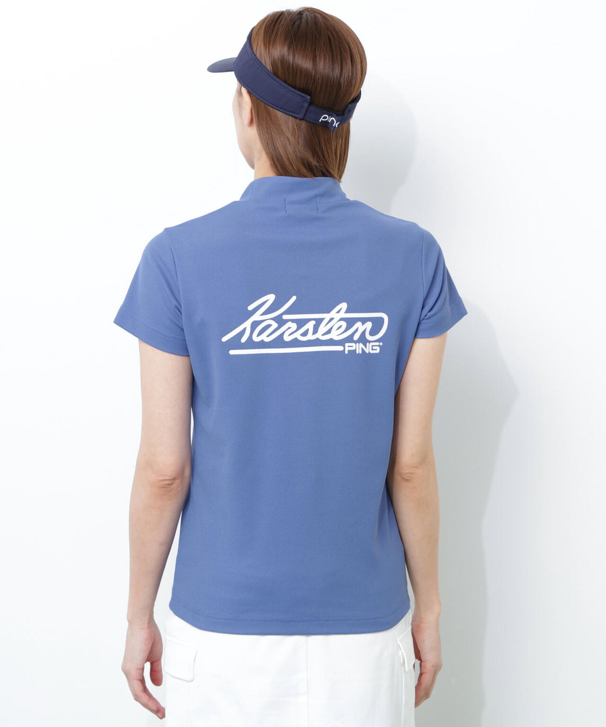 【PING APPAREL】【10カラーシリーズ】PEカノコ半袖ハイネックシャツ <NATIVE> (LADIES)