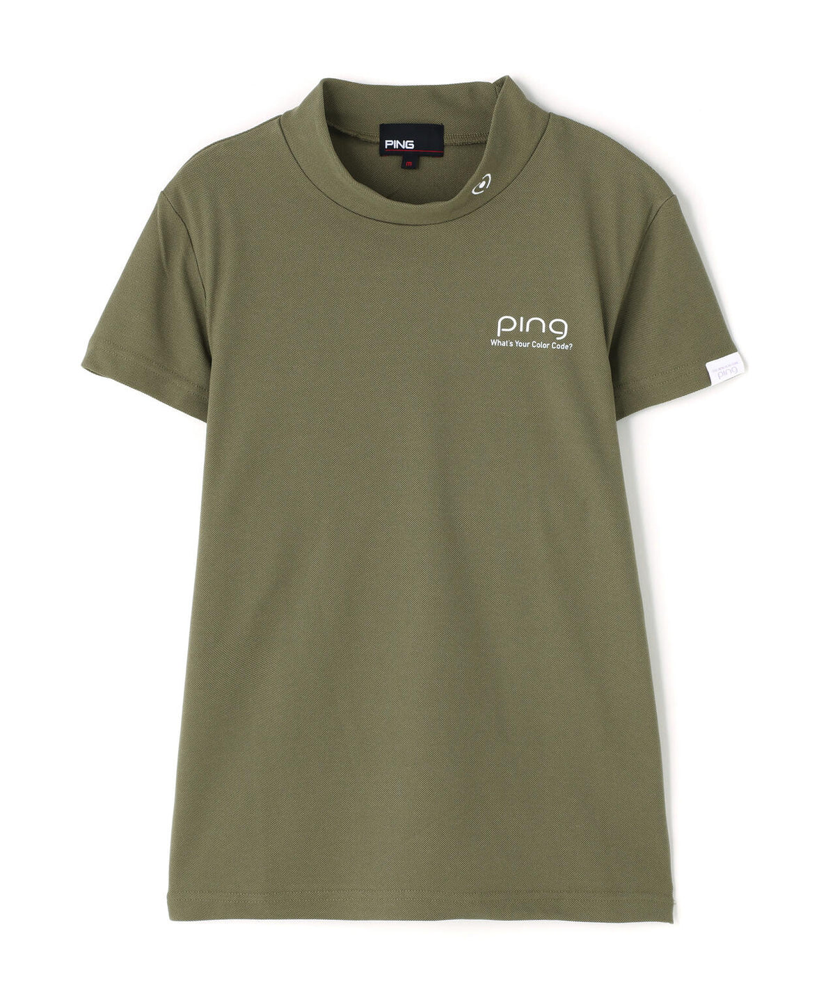 【PING APPAREL】【10カラーシリーズ】PEカノコ半袖ハイネックシャツ <NATIVE> (LADIES)