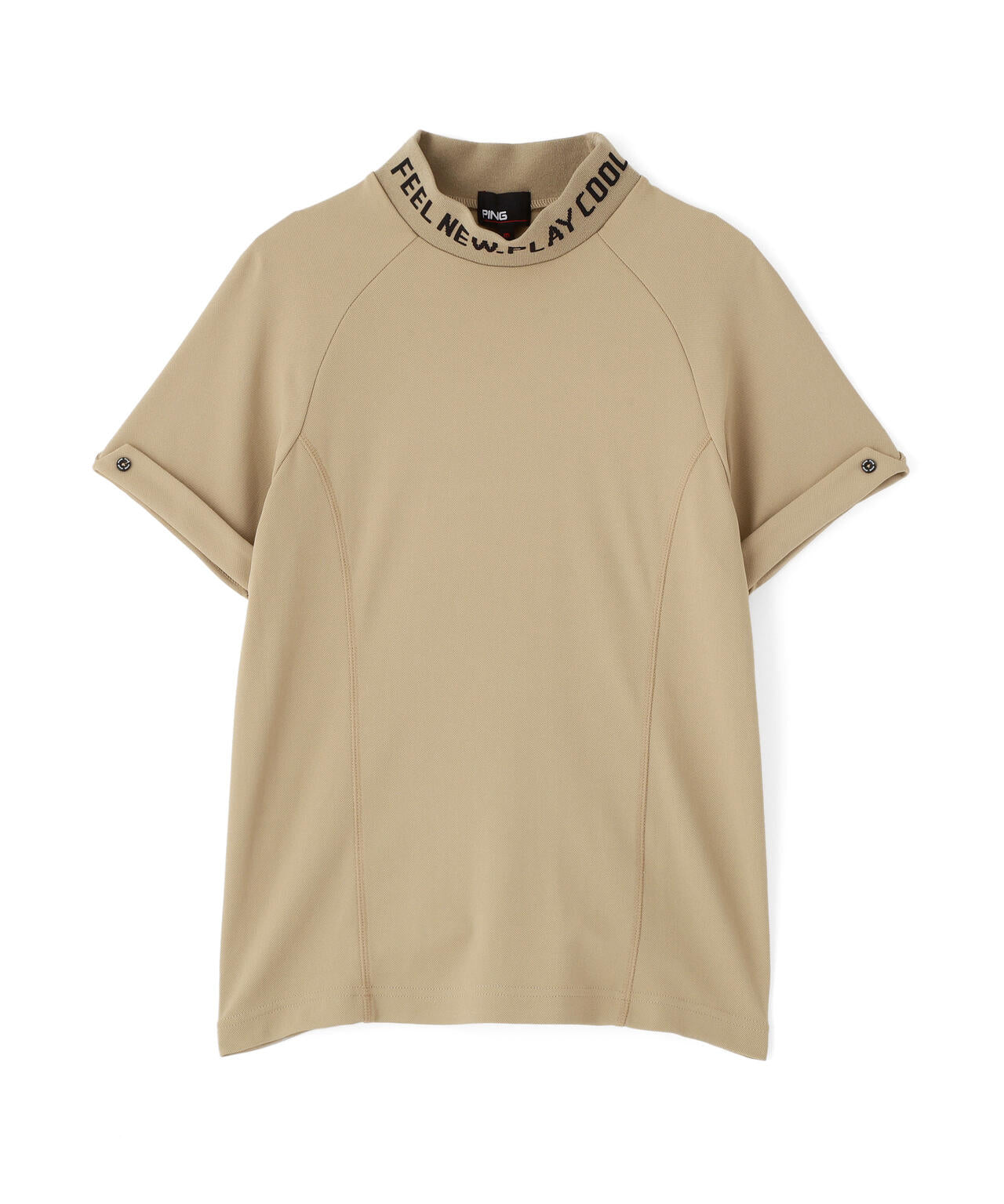 【PING APPAREL】【UVカット・接触冷感】スーパーシェルター06半袖ハイネックシャツ <GOLD> (LADIES)