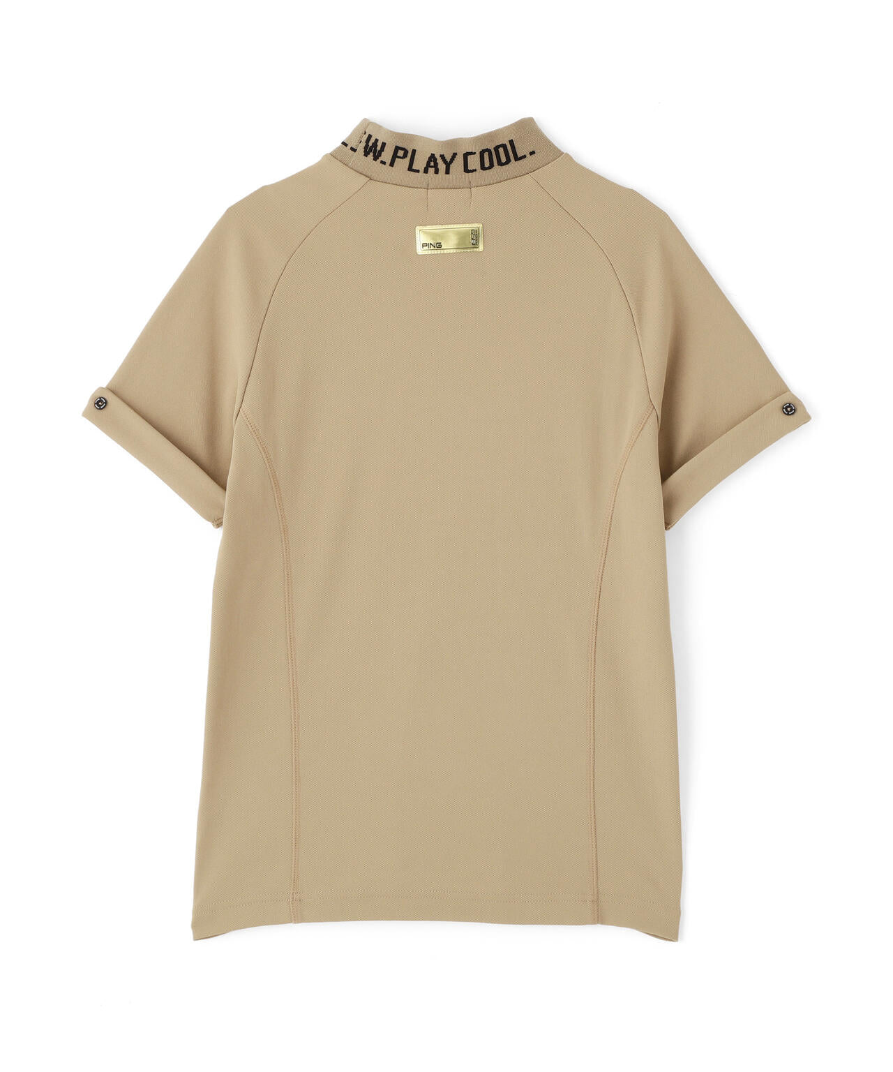 【PING APPAREL】【UVカット・接触冷感】スーパーシェルター06半袖ハイネックシャツ <GOLD> (LADIES)
