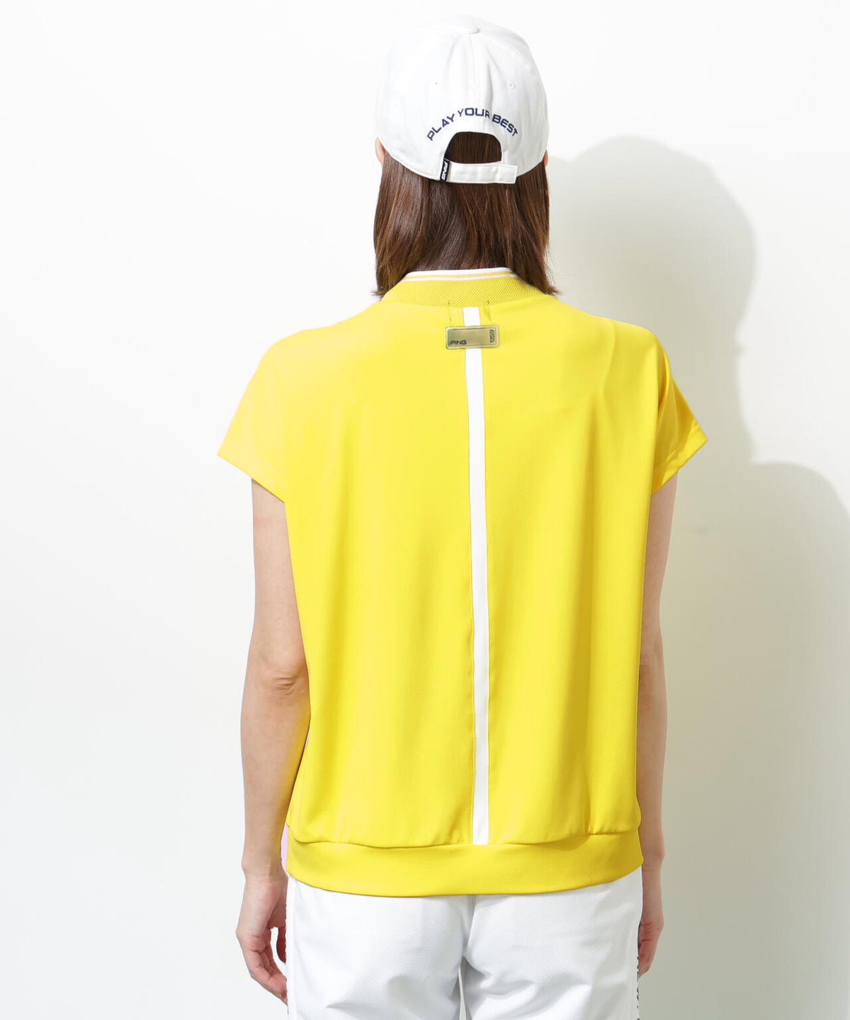 【PING APPAREL】テラカノコ半袖ハイネックシャツ <GOLD> (LADIES)