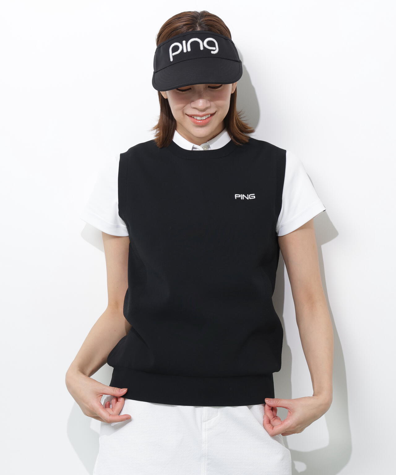 【PING APPAREL】ニットベスト <GOLD> (LADIES)