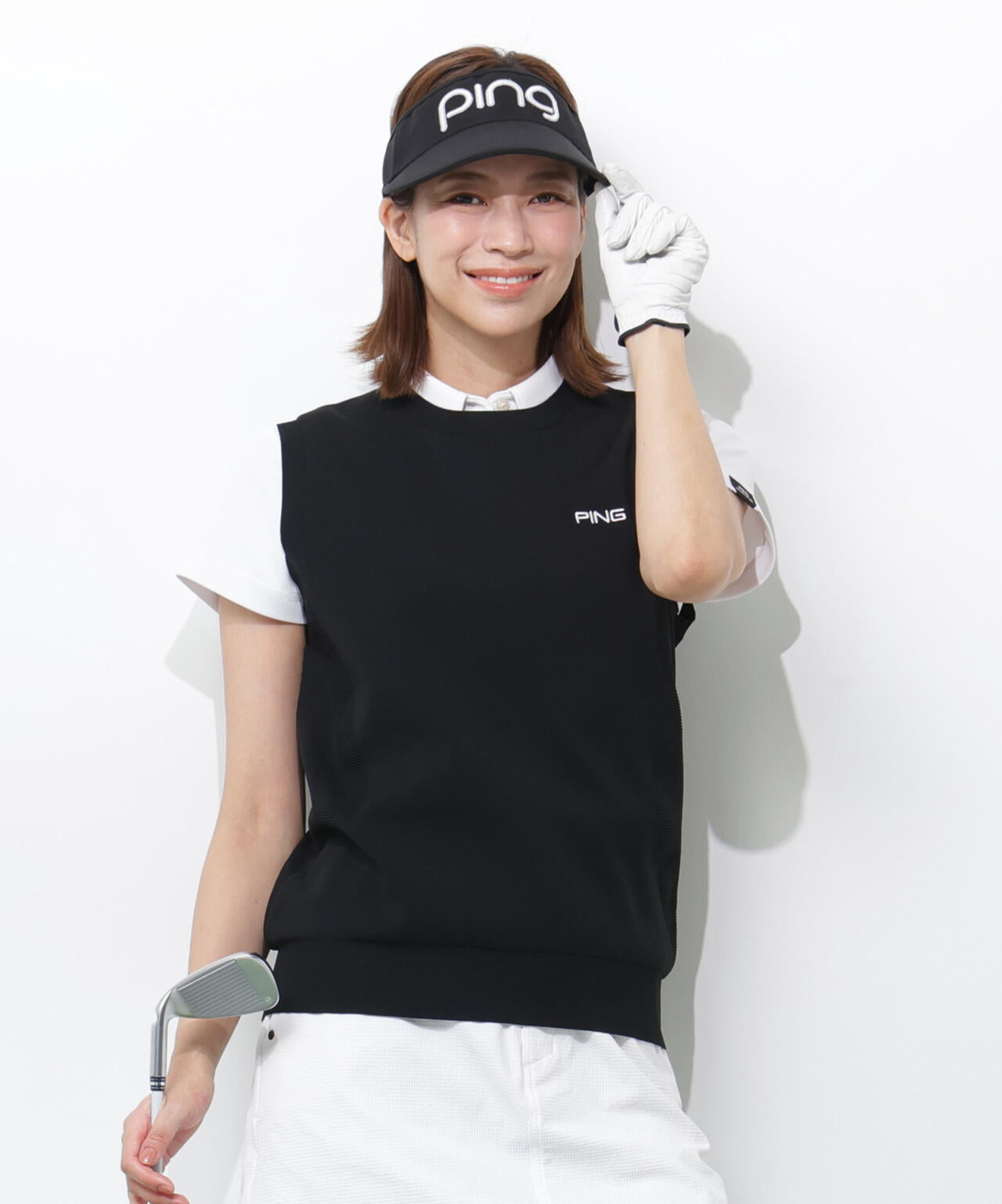 【PING APPAREL】ニットベスト <GOLD> (LADIES)