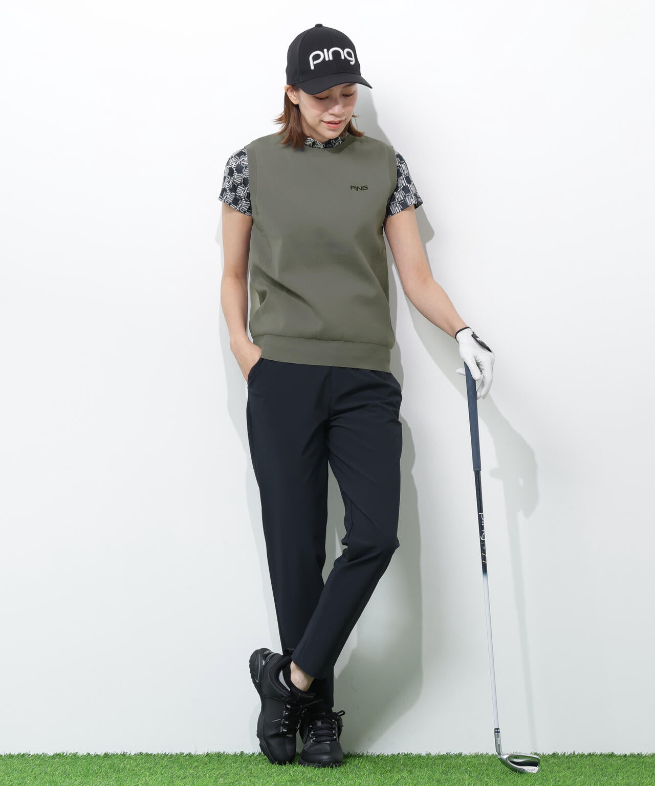 【PING APPAREL】ニットベスト <GOLD> (LADIES)