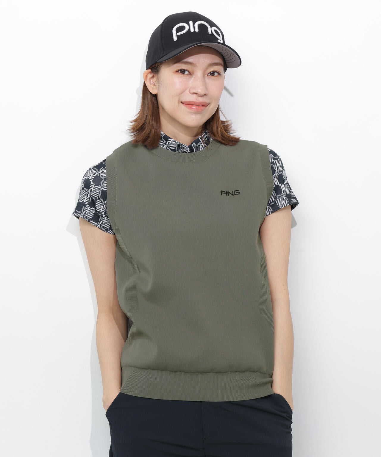 【PING APPAREL】ニットベスト <GOLD> (LADIES)