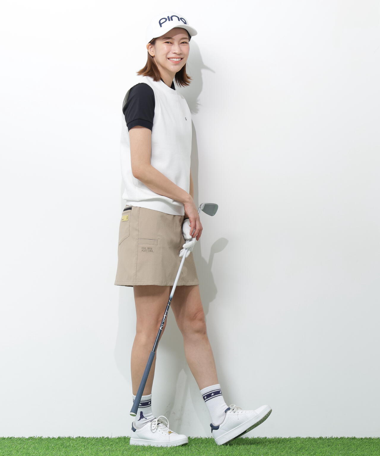 【PING APPAREL】ニットベスト <GOLD> (LADIES)