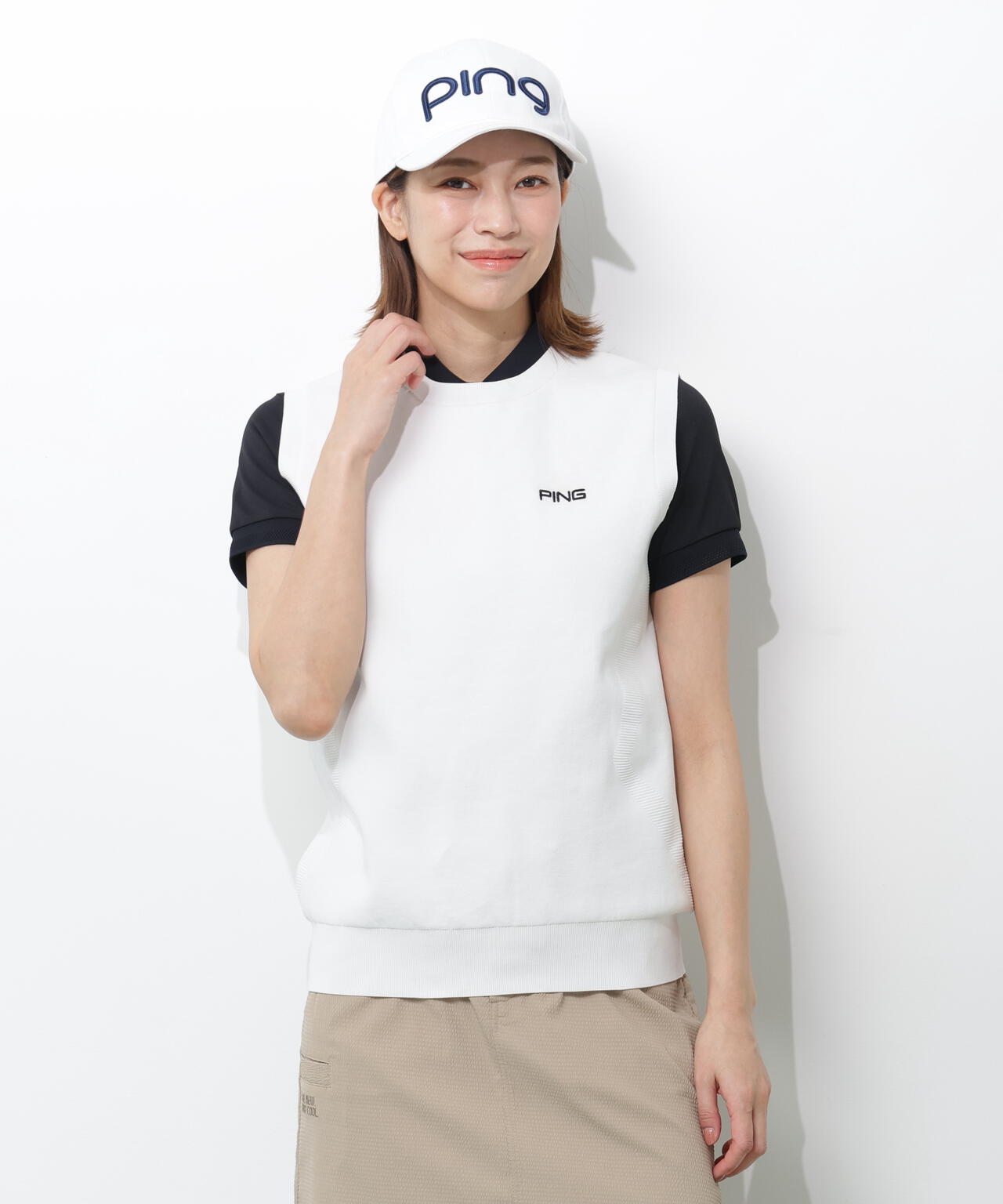 【PING APPAREL】ニットベスト <GOLD> (LADIES)