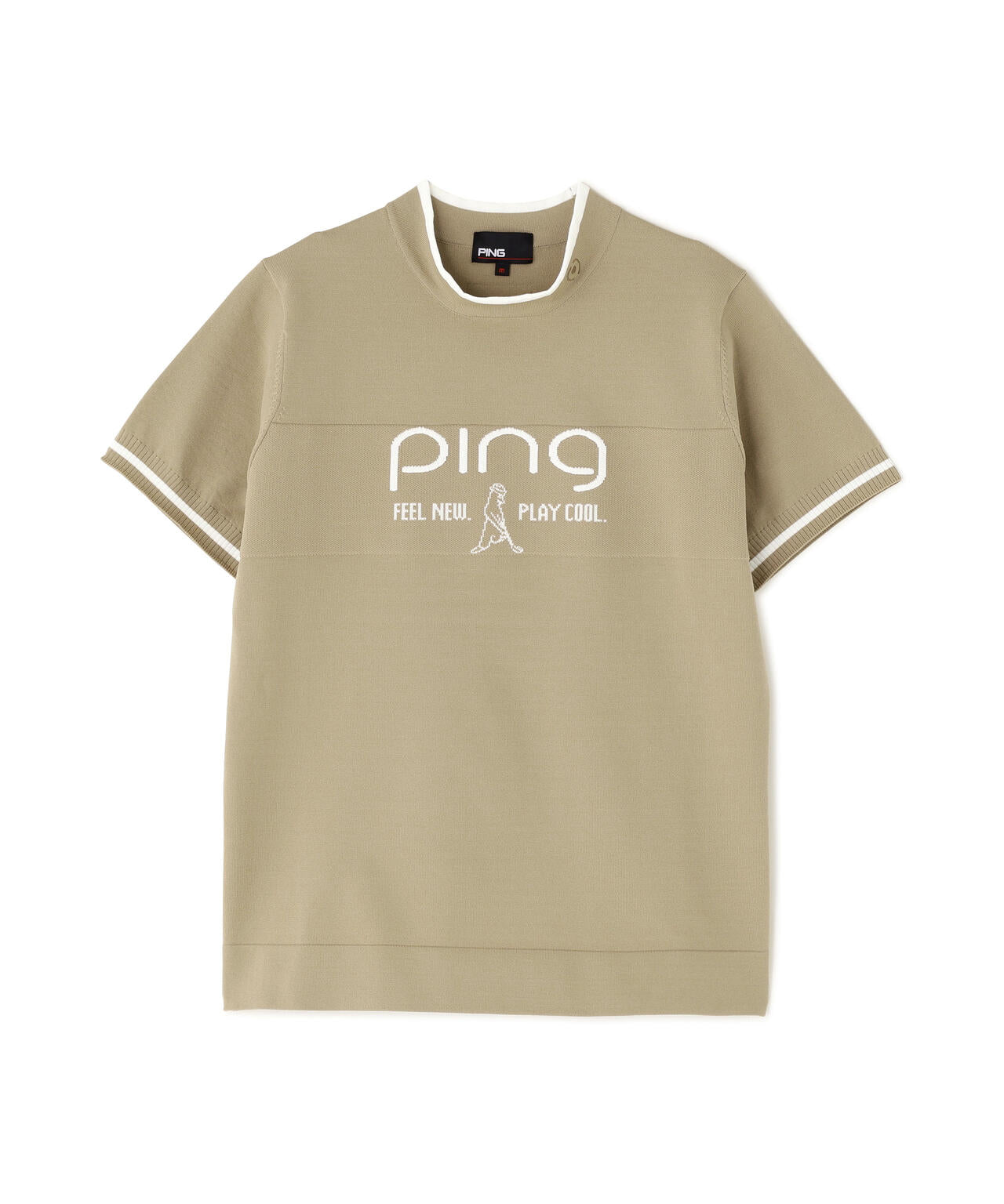 【PING APPAREL】Mr.PINGジャカード半袖ハイネックニット <GOLD> (LADIES)
