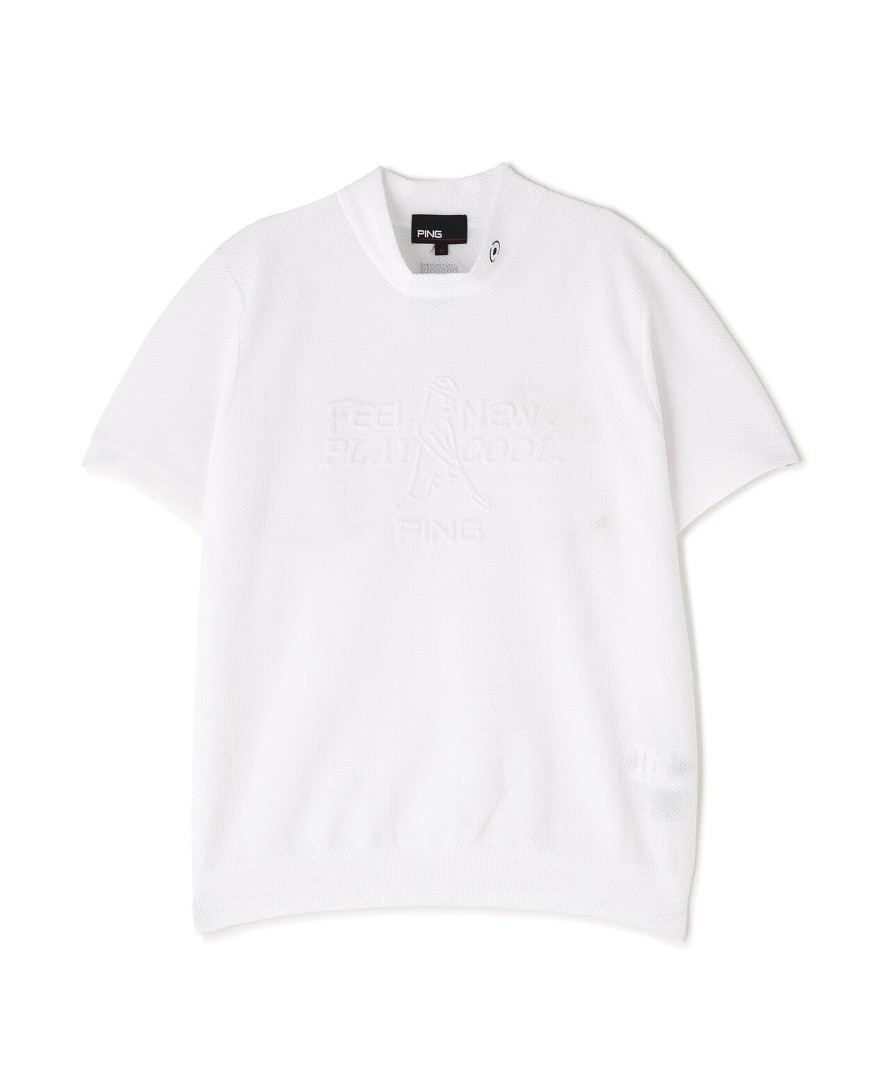 【PING APPAREL】Mr.PINGエンボス半袖ハイネックニット <NATIVE> (LADIES)
