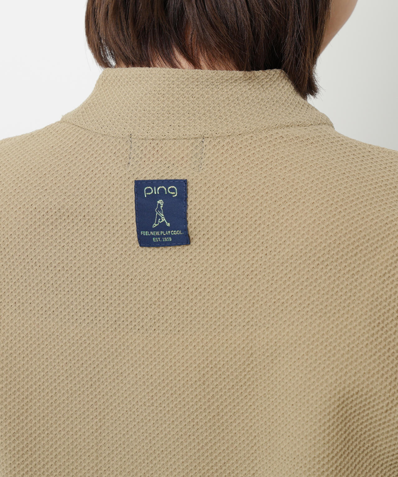【PING APPAREL】Mr.PINGエンボス半袖ハイネックニット <NATIVE> (LADIES)