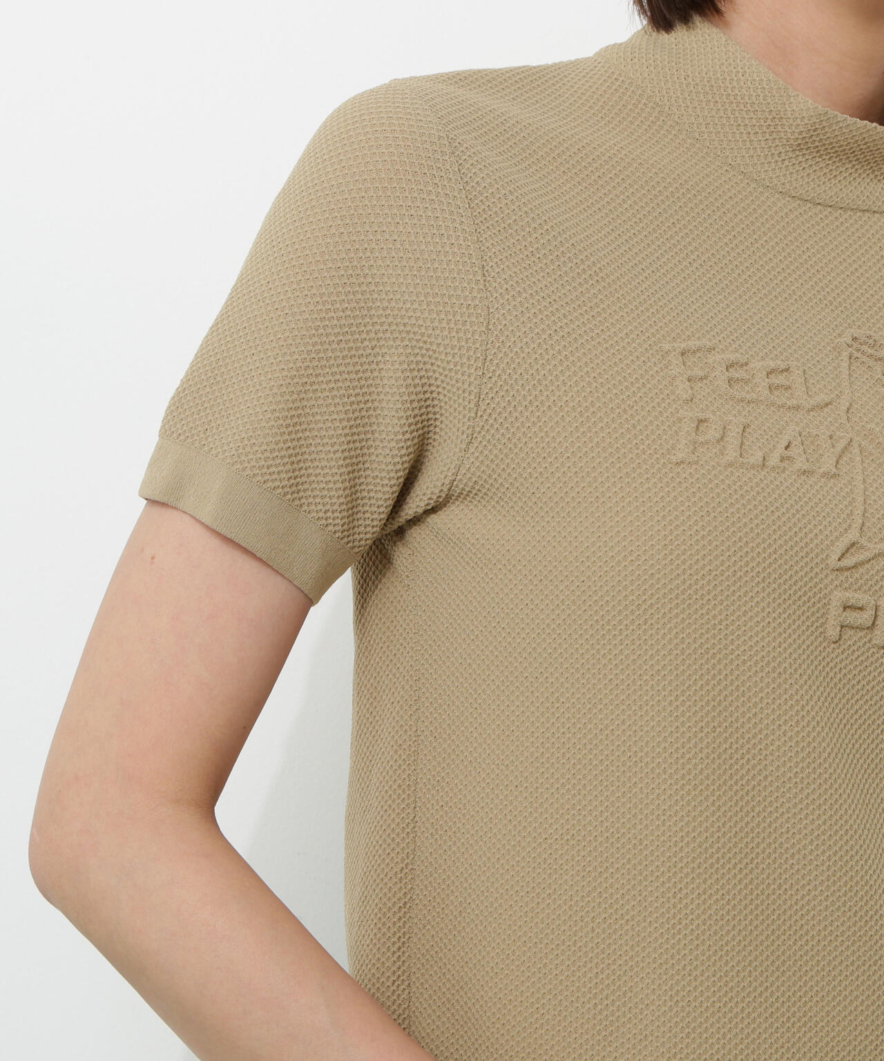 【PING APPAREL】Mr.PINGエンボス半袖ハイネックニット <NATIVE> (LADIES)