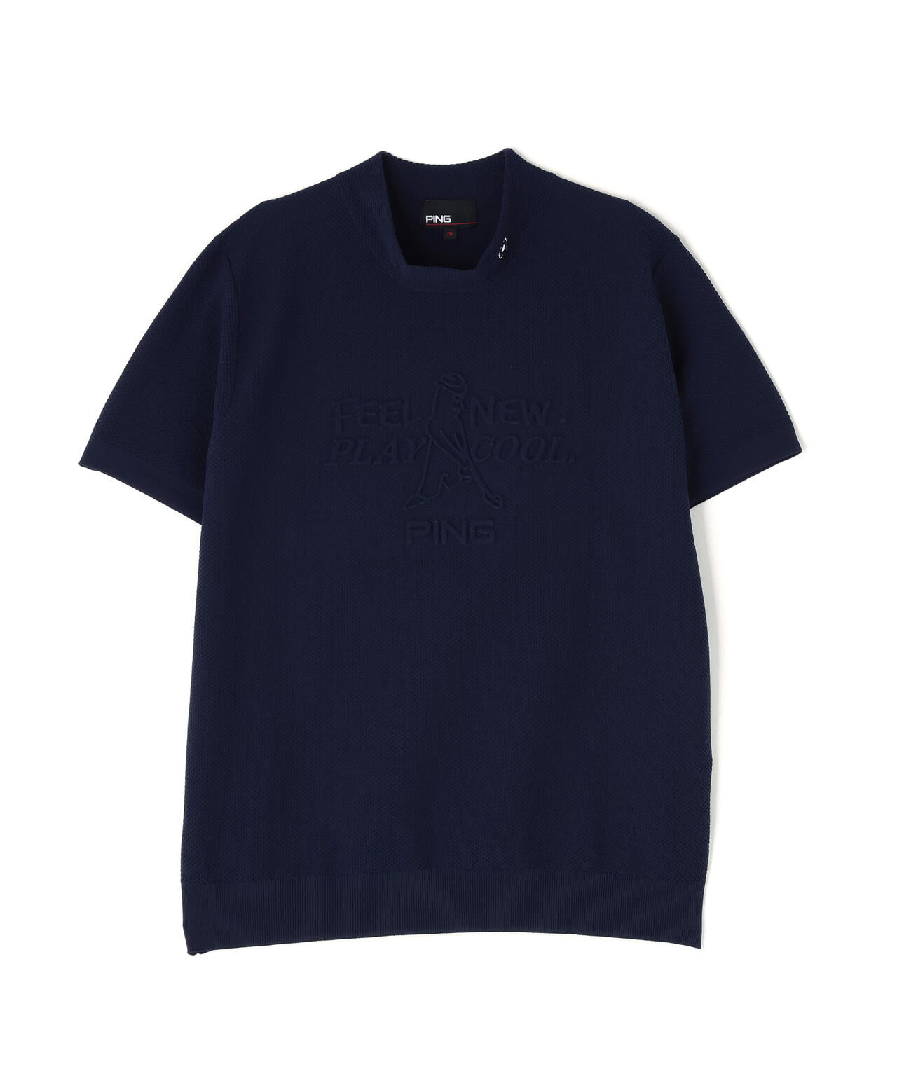 【PING APPAREL】Mr.PINGエンボス半袖ハイネックニット <NATIVE> (LADIES)