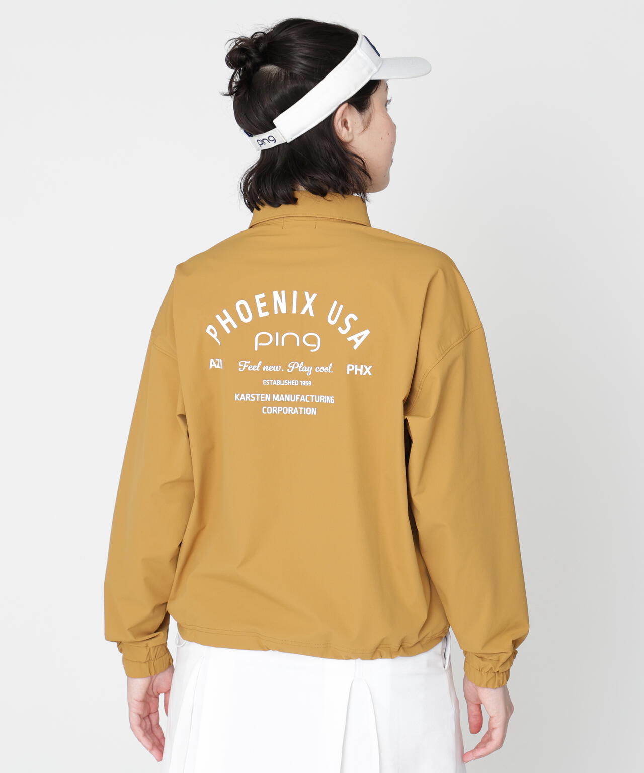 【PING APPAREL】ストレッチ布帛オーバーシャツ (LADIES)