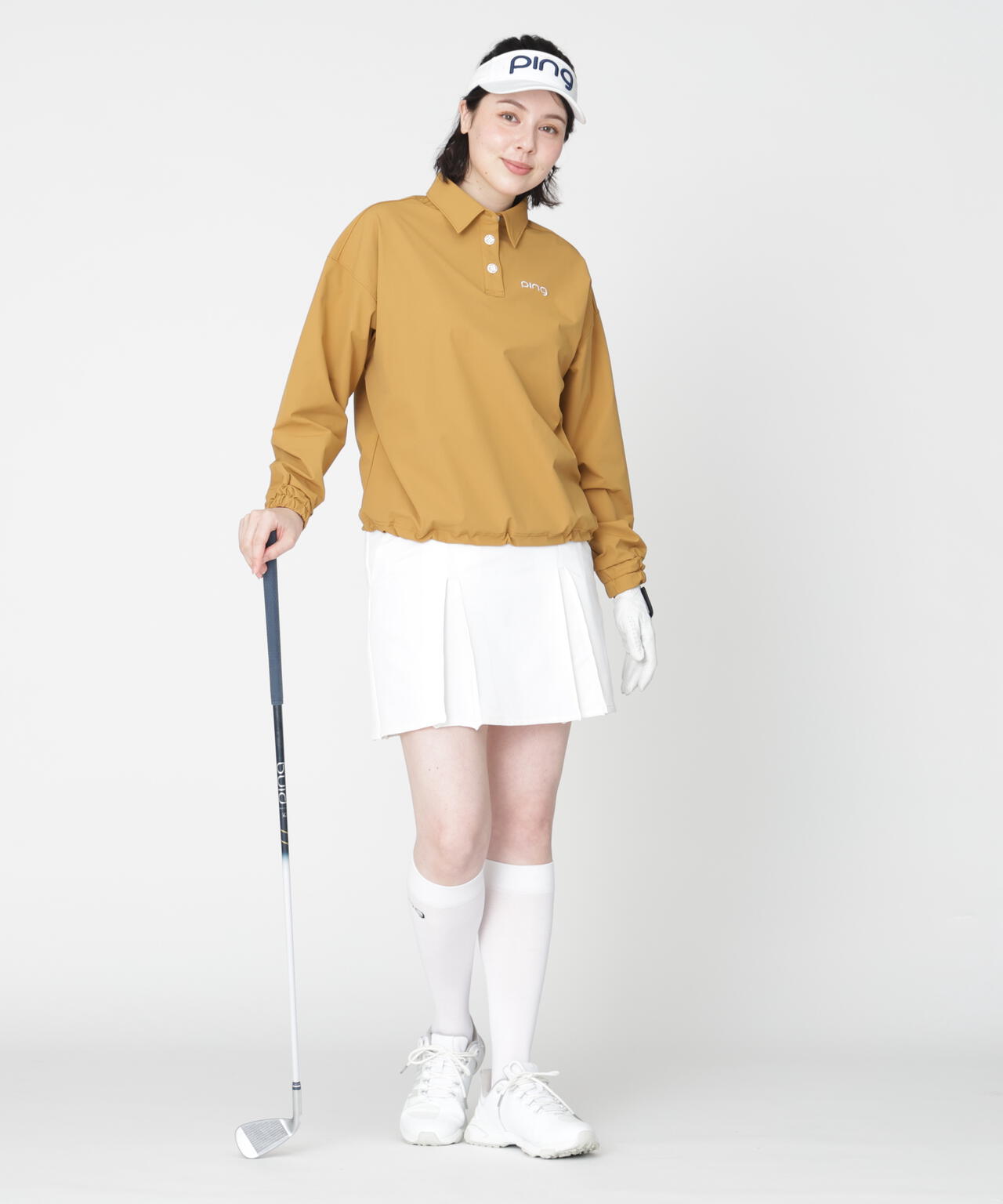 【PING APPAREL】ストレッチ布帛オーバーシャツ (LADIES)