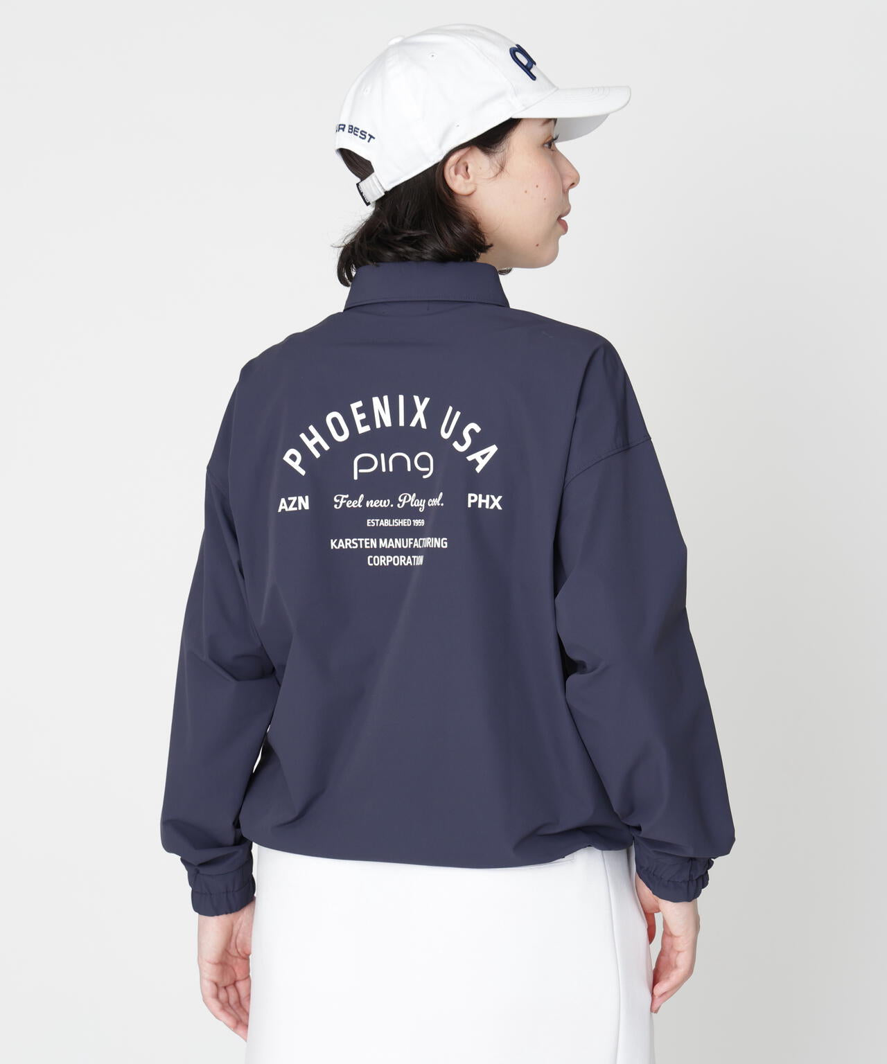 【PING APPAREL】ストレッチ布帛オーバーシャツ (LADIES)